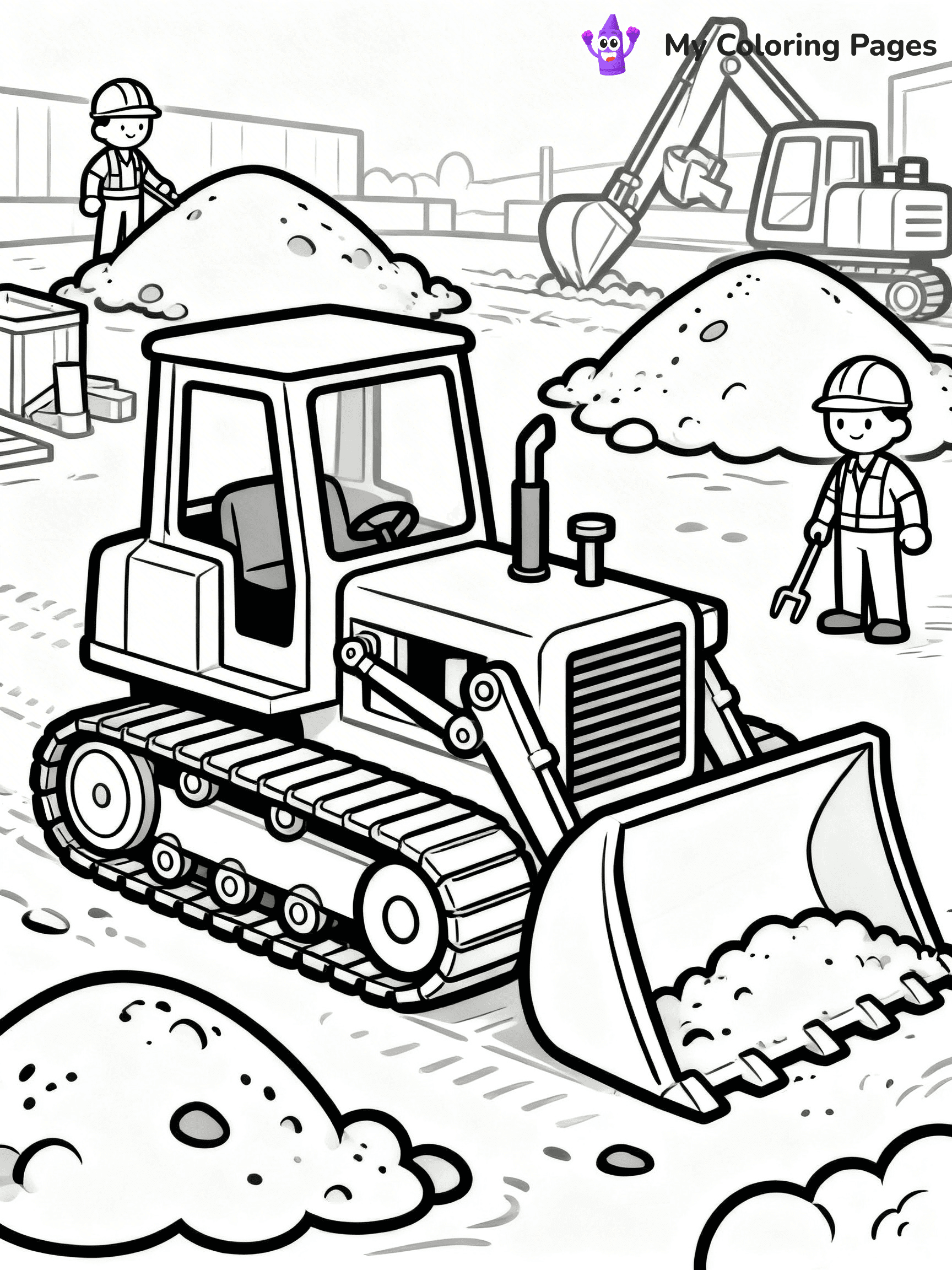 Bulldozer Coloring Pages - 24