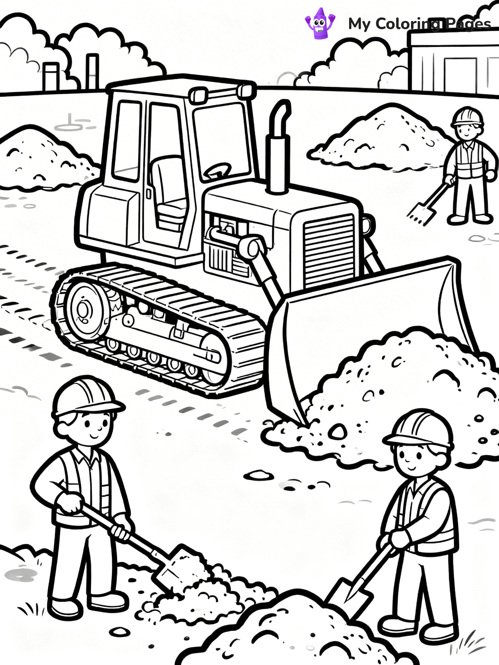 Bulldozer Coloring Pages - 23