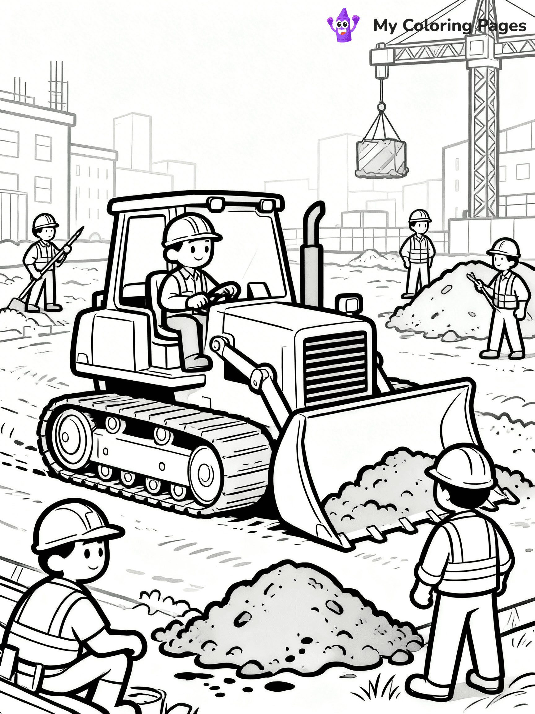 Bulldozer Coloring Pages - 22