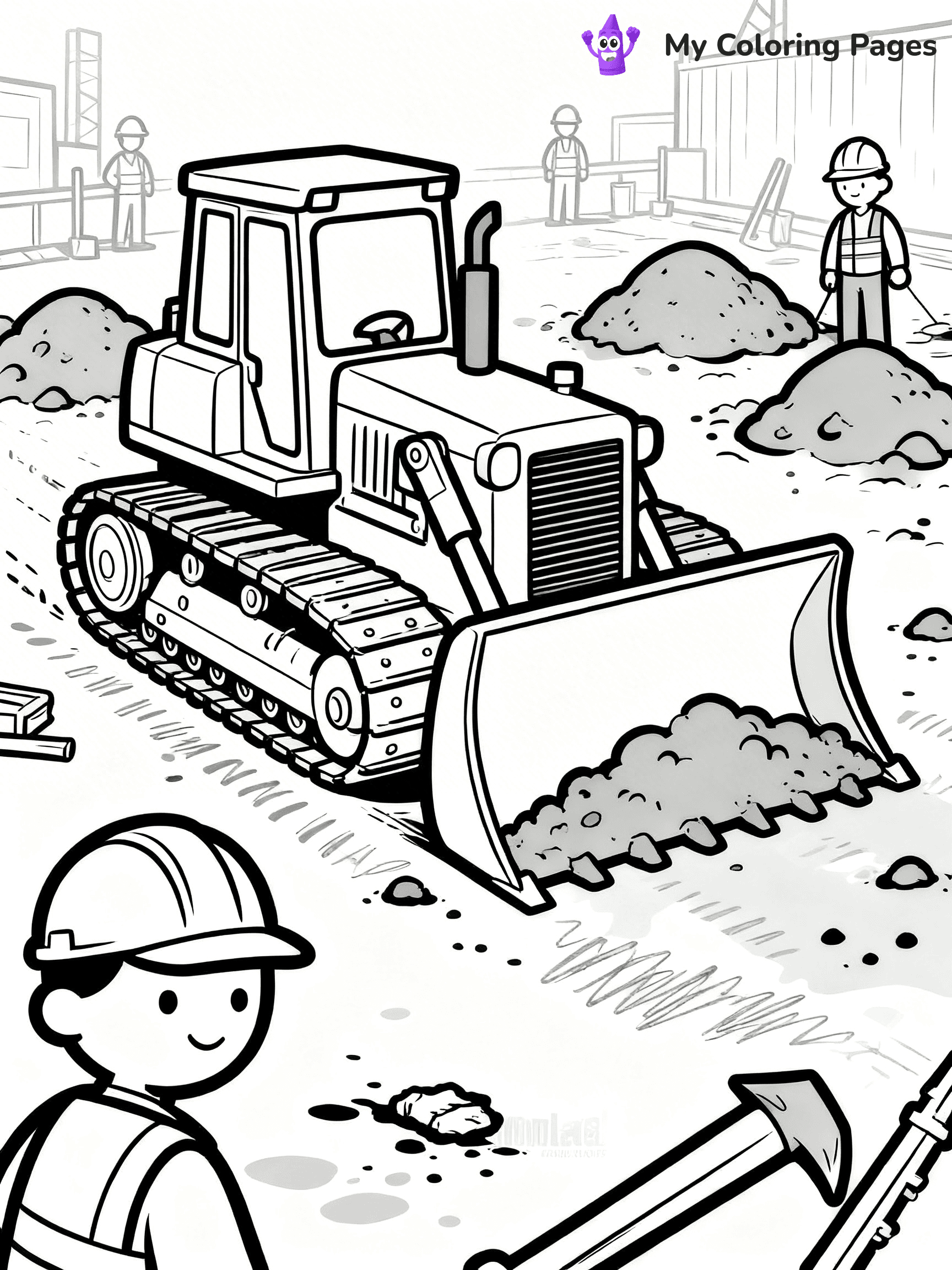 Bulldozer Coloring Pages - 21