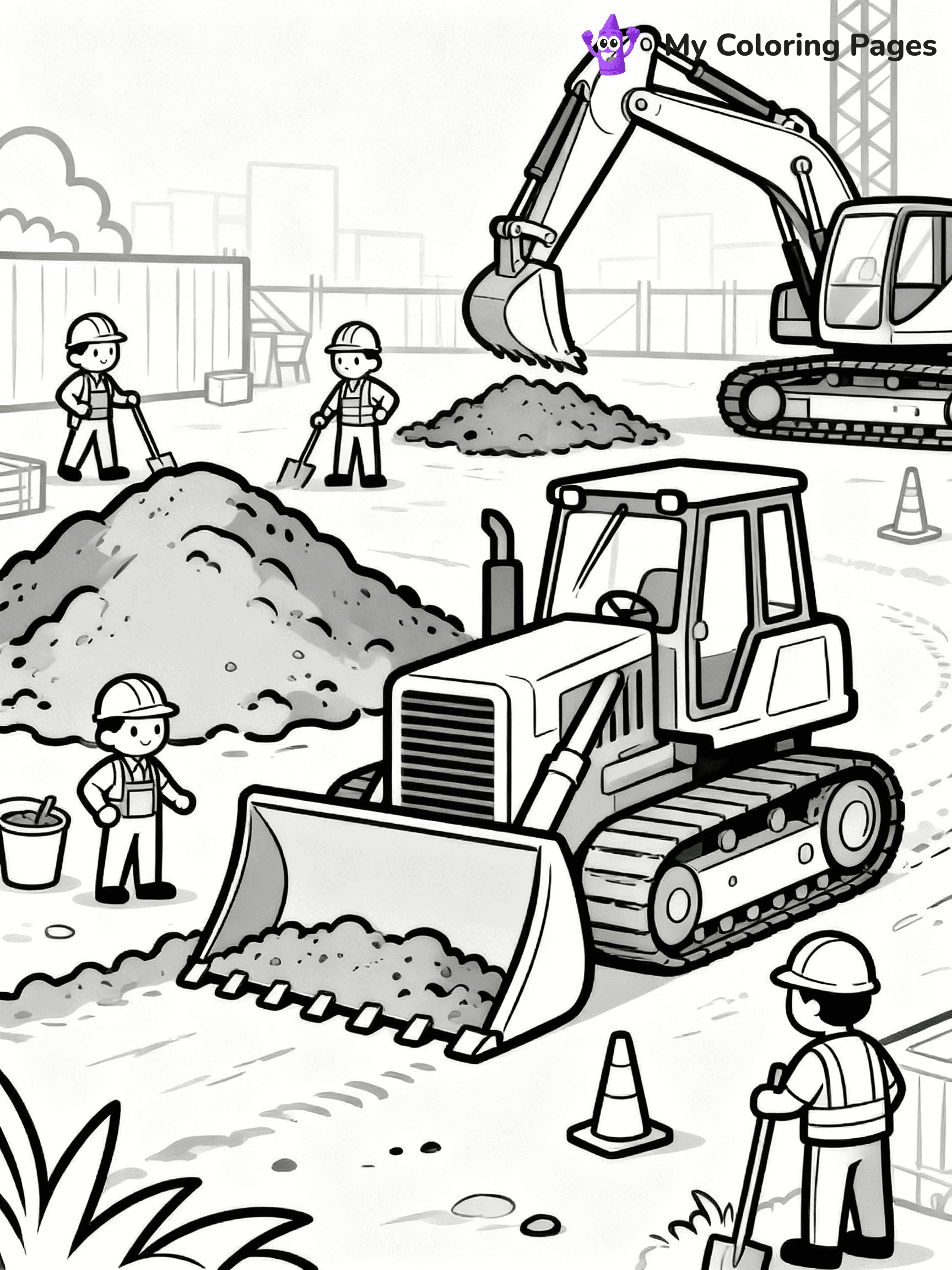 Bulldozer Coloring Pages - 20