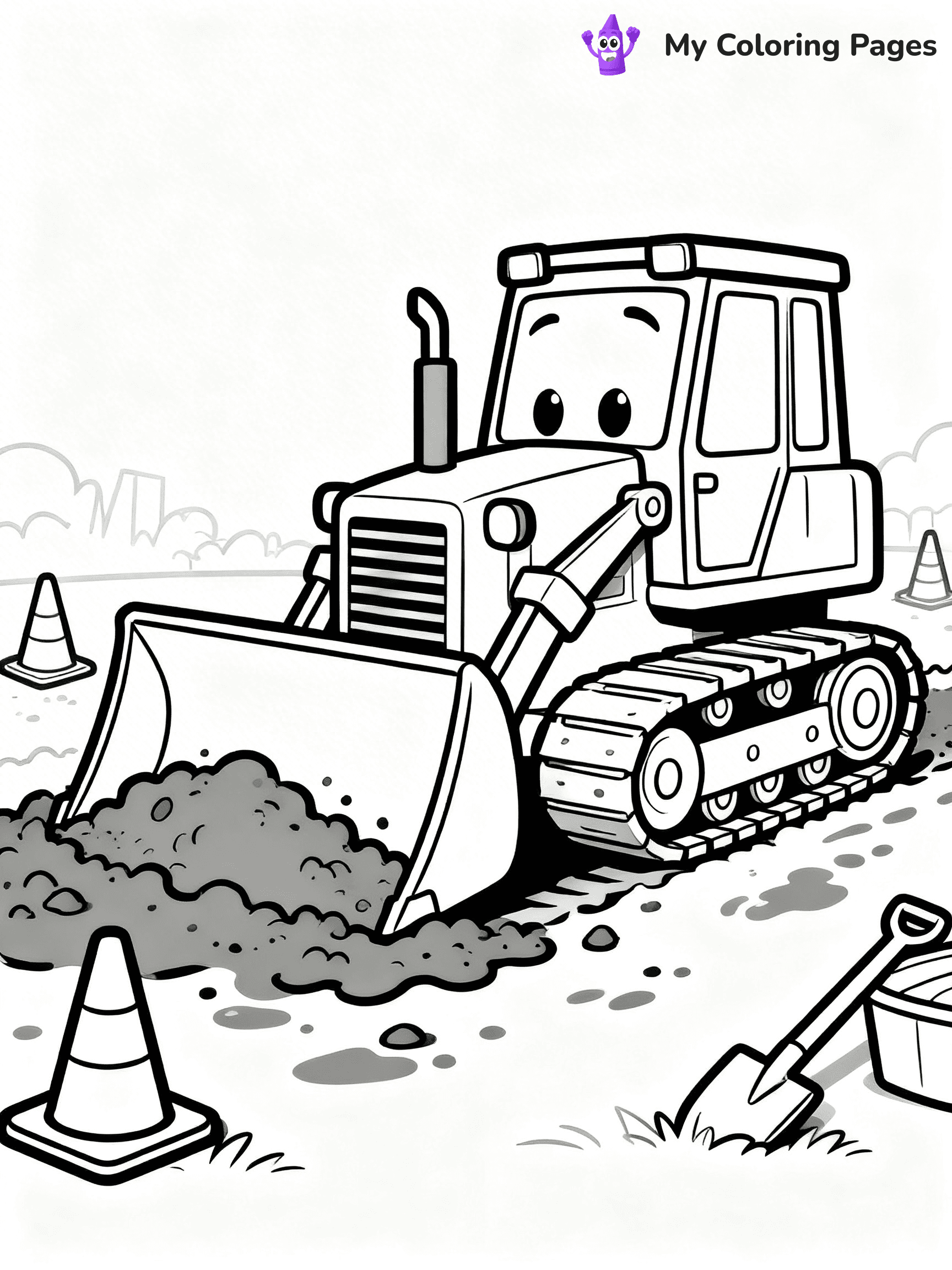 Bulldozer Coloring Pages - 19