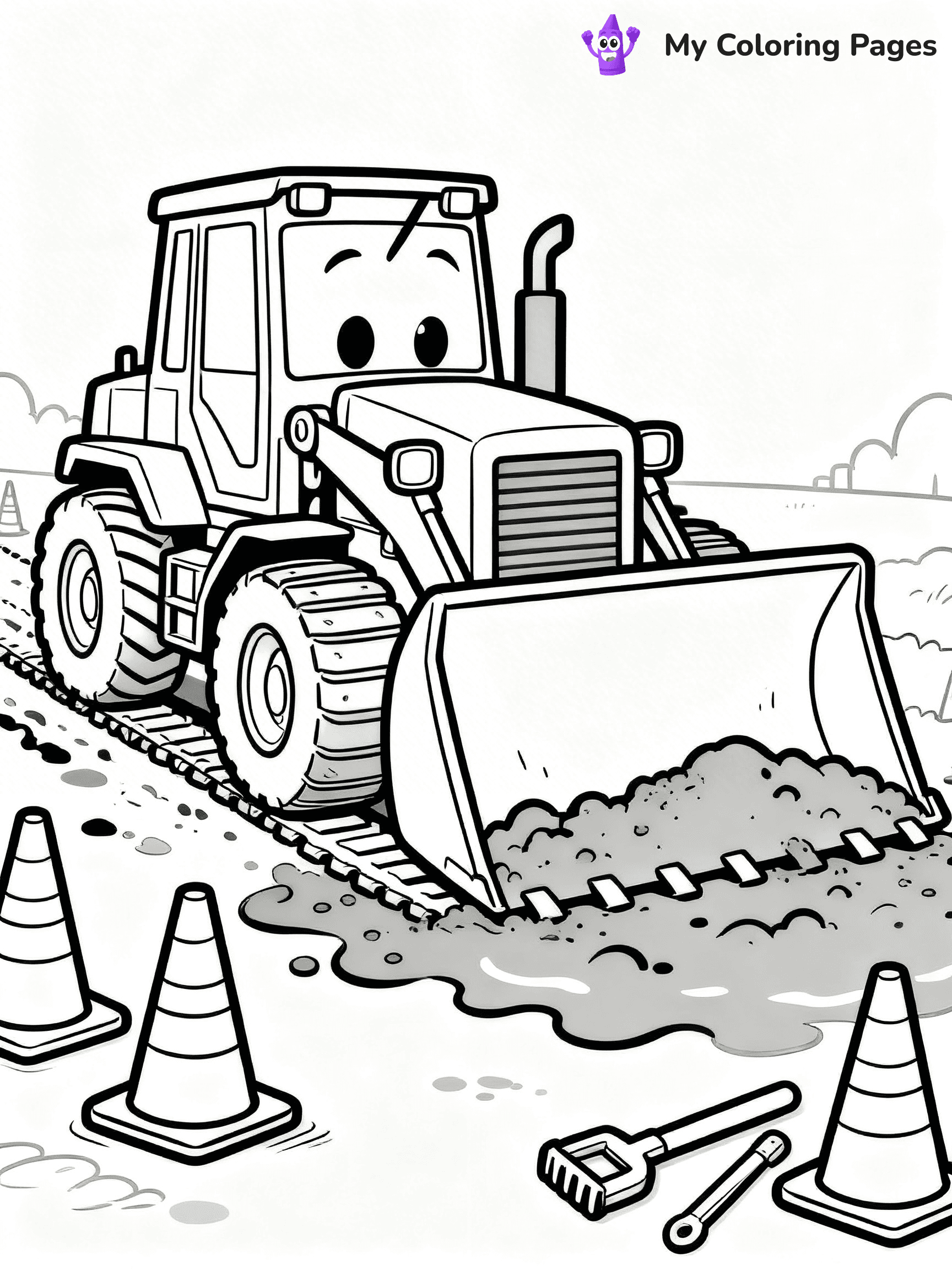 Bulldozer Coloring Pages - 18