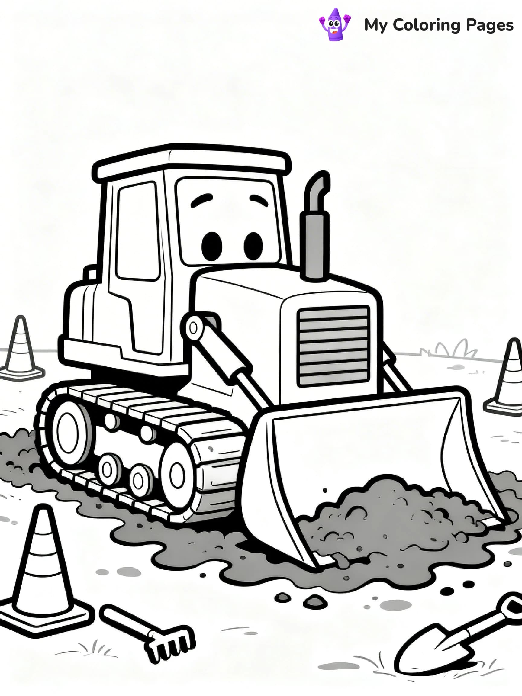 Bulldozer Coloring Pages - 17