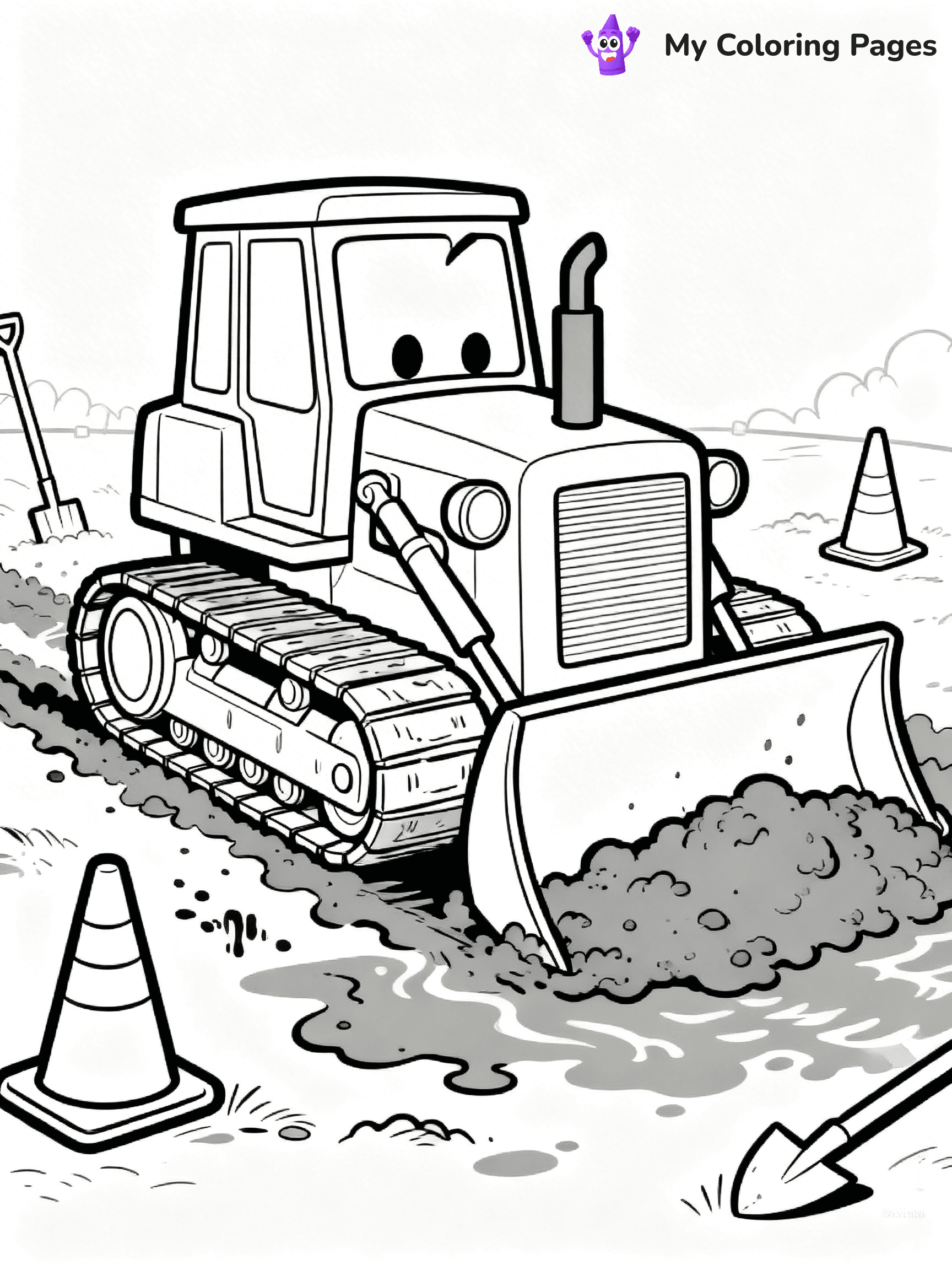 Bulldozer Coloring Pages - 15