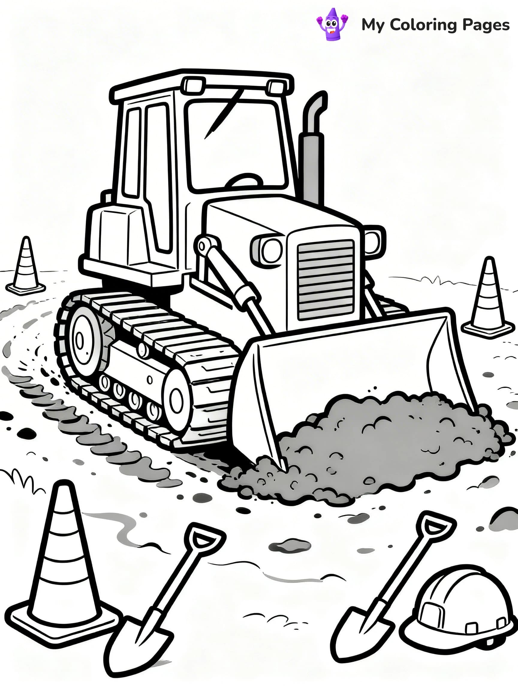Bulldozer Coloring Pages - 14