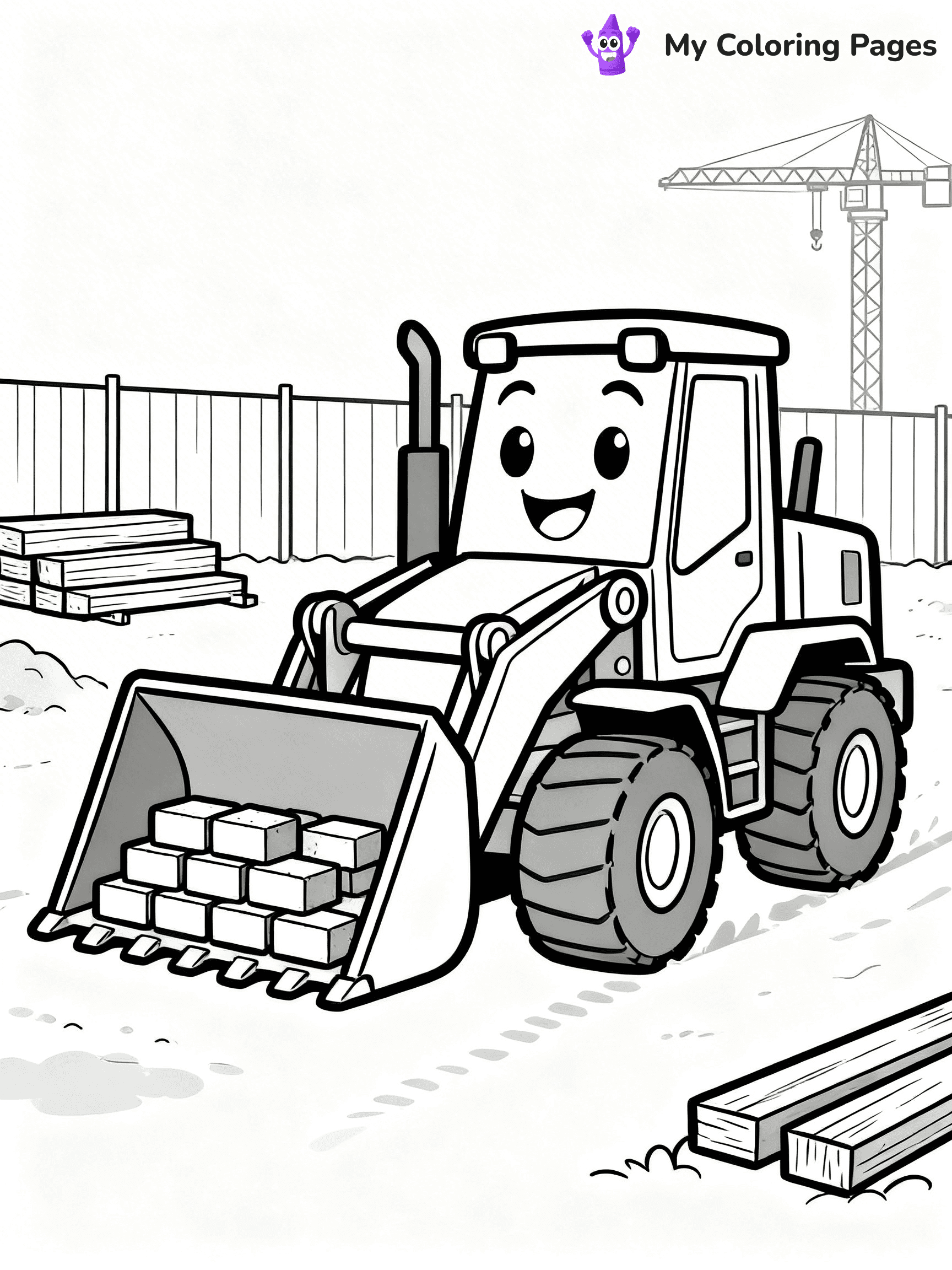 Bulldozer Coloring Pages - 13