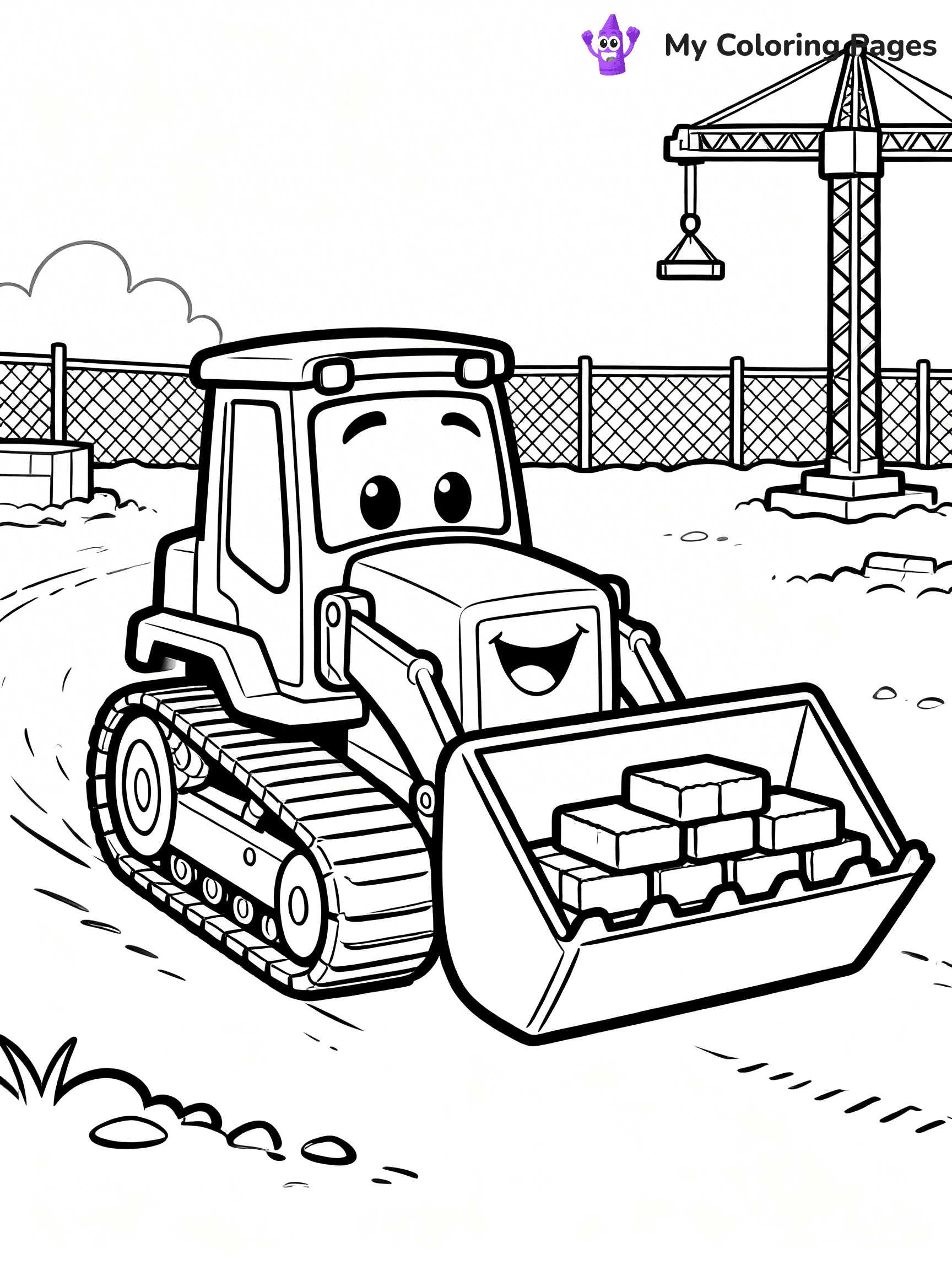 Bulldozer Coloring Pages - 10
