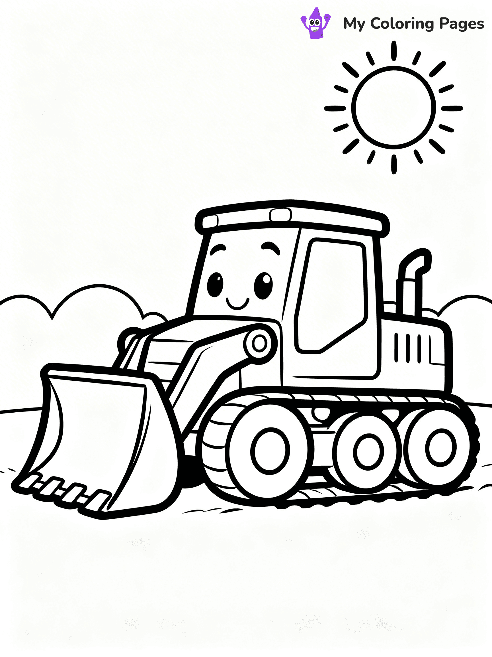 Bulldozer Coloring Pages - 8
