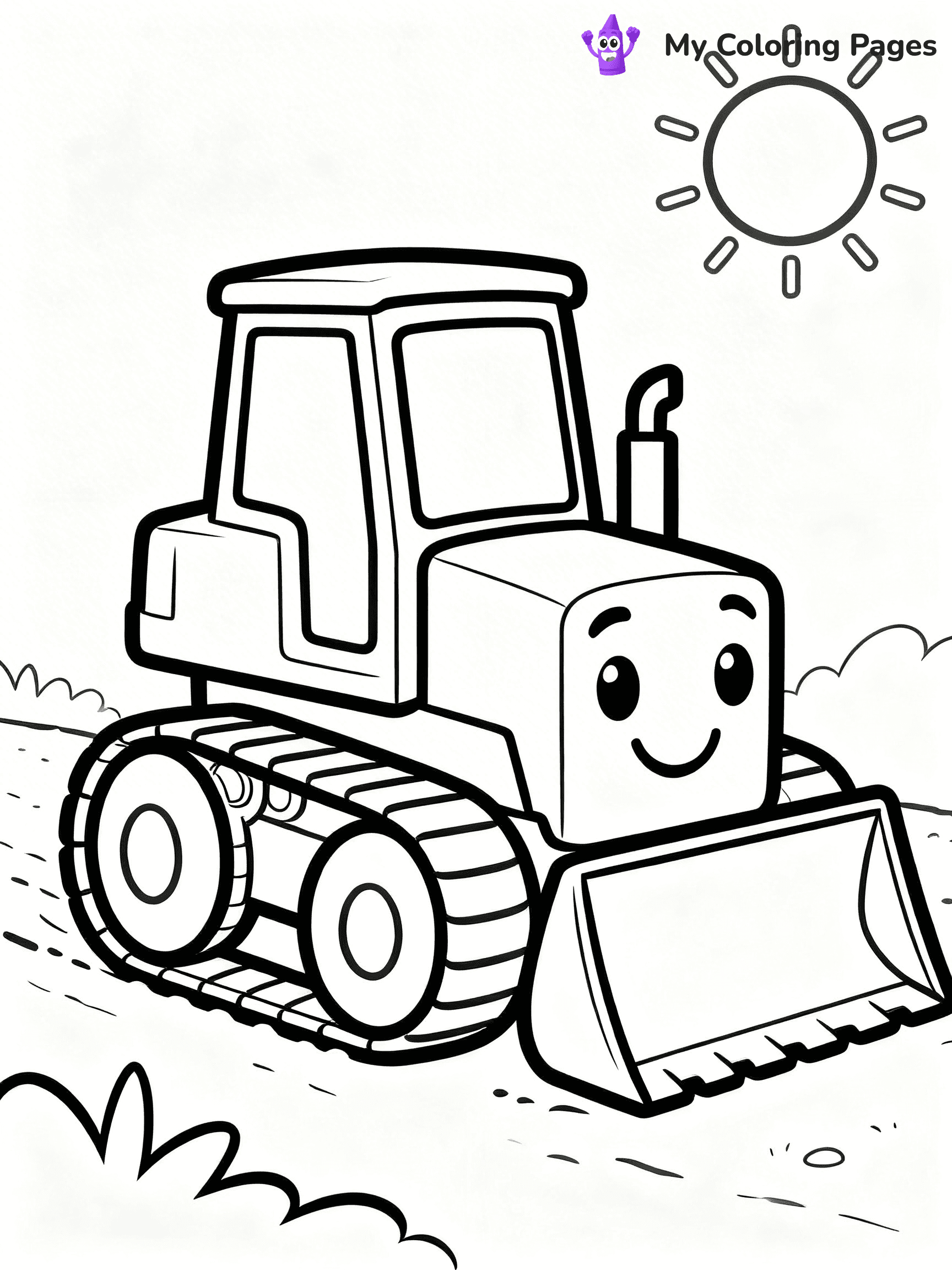 Bulldozer Coloring Pages - 7