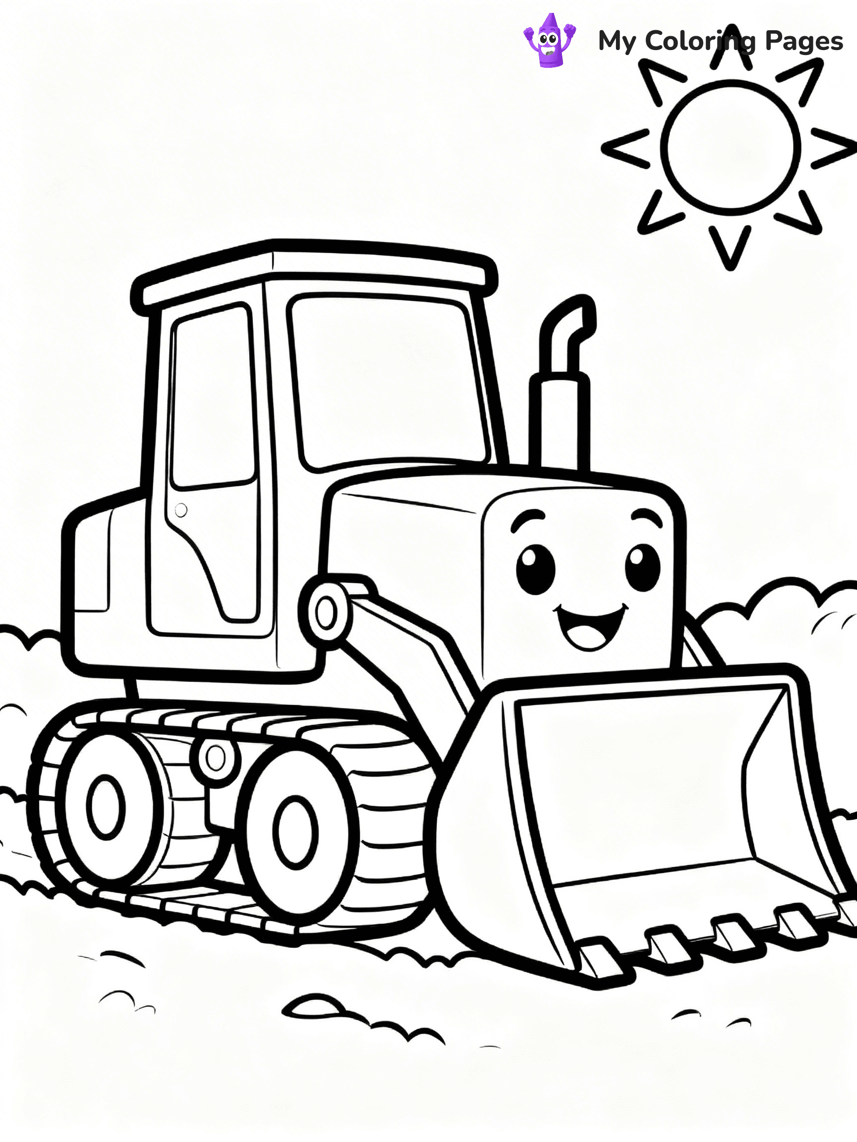 Bulldozer Coloring Pages - 6