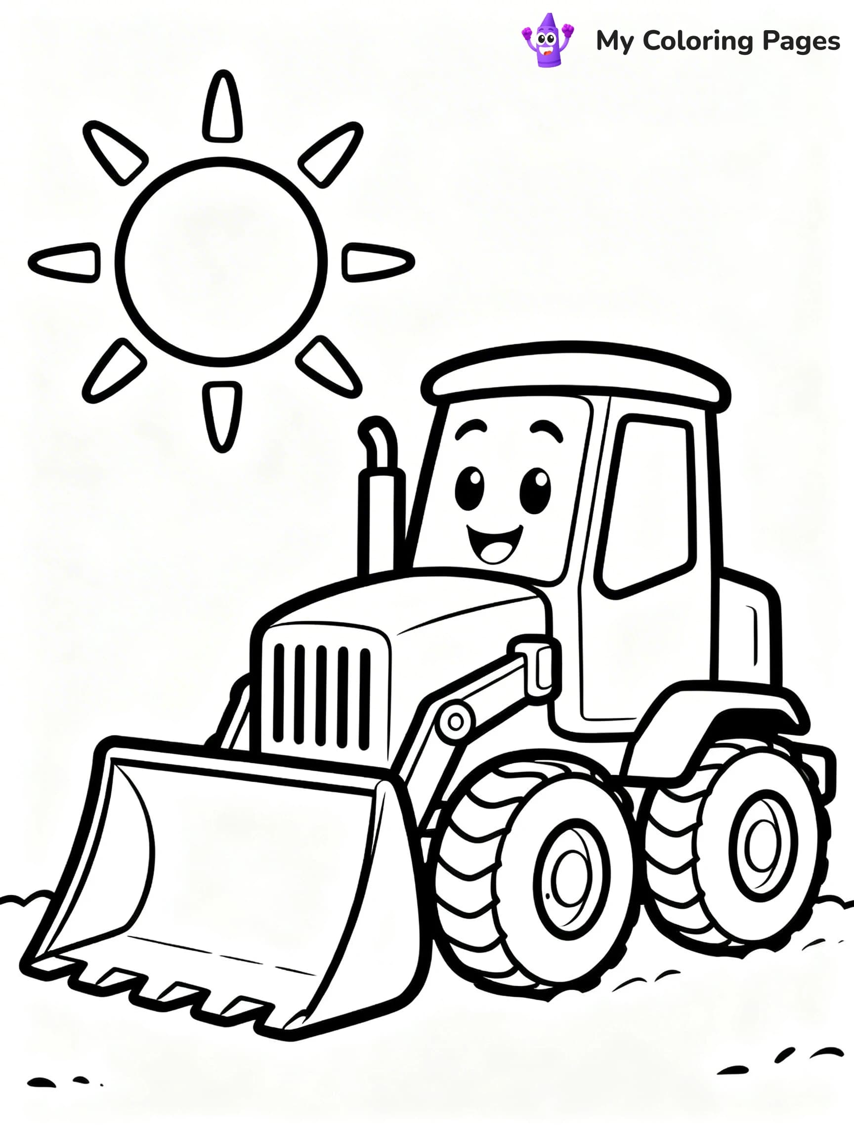 Bulldozer Coloring Pages - 5