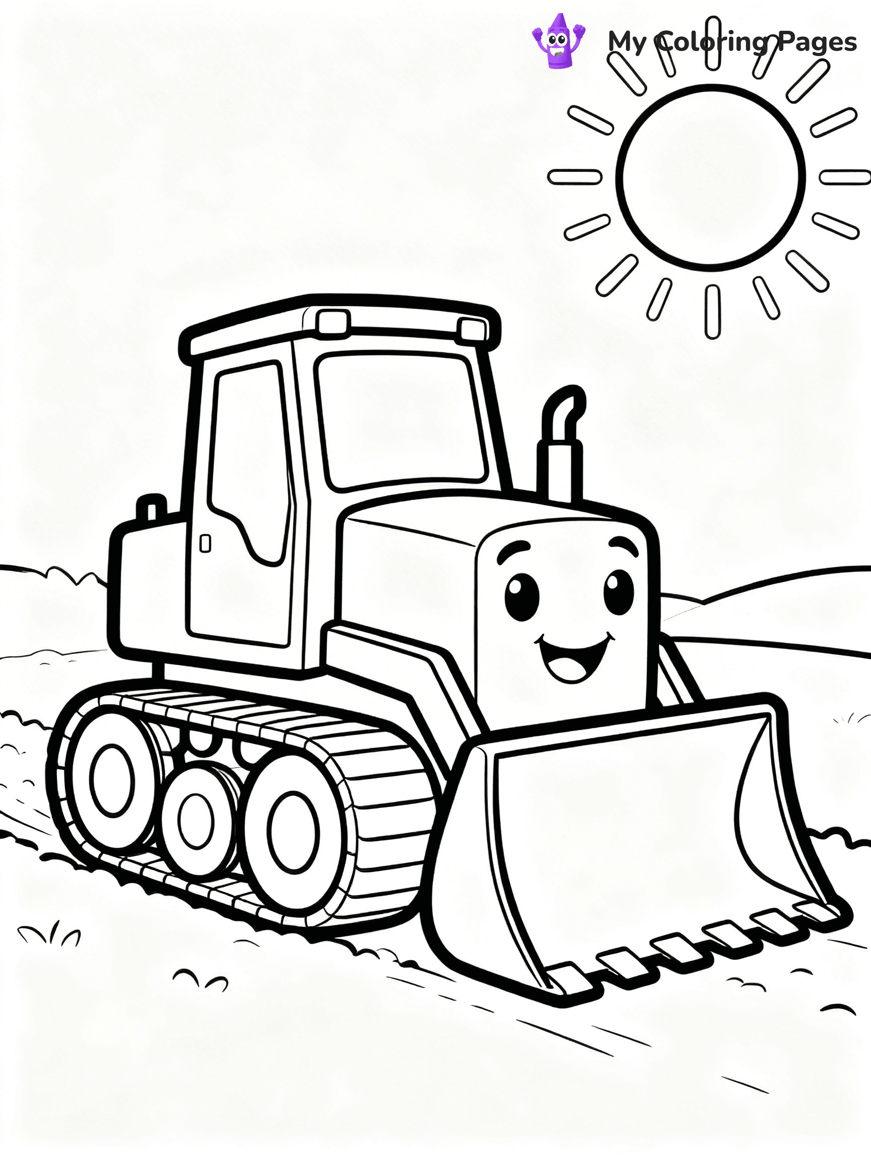 Bulldozer Coloring Pages - 3