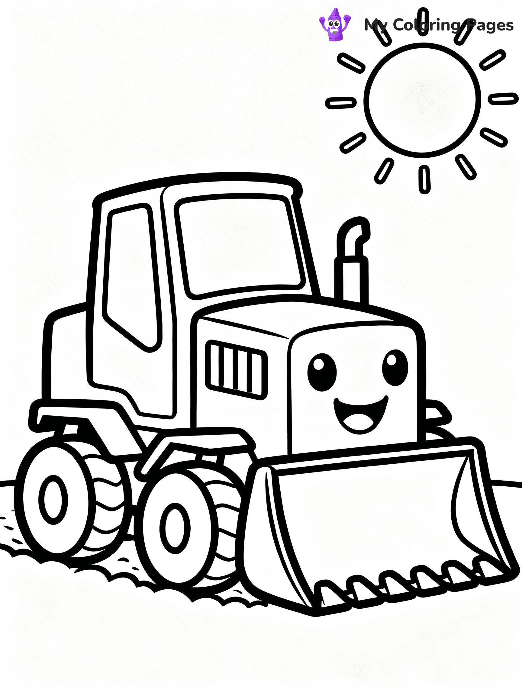 Bulldozer Coloring Pages - 2