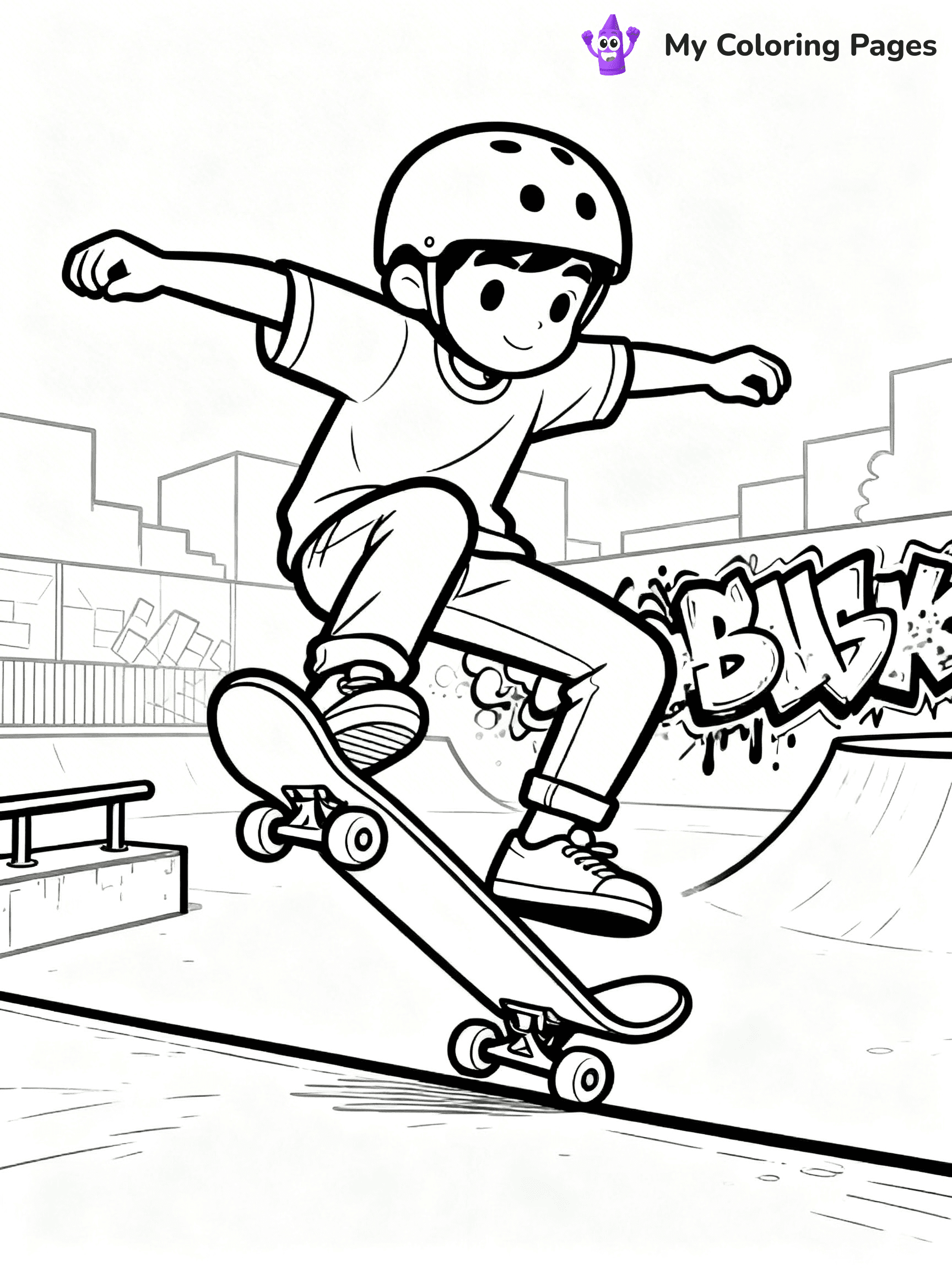Skateboard Coloring Pages - 105