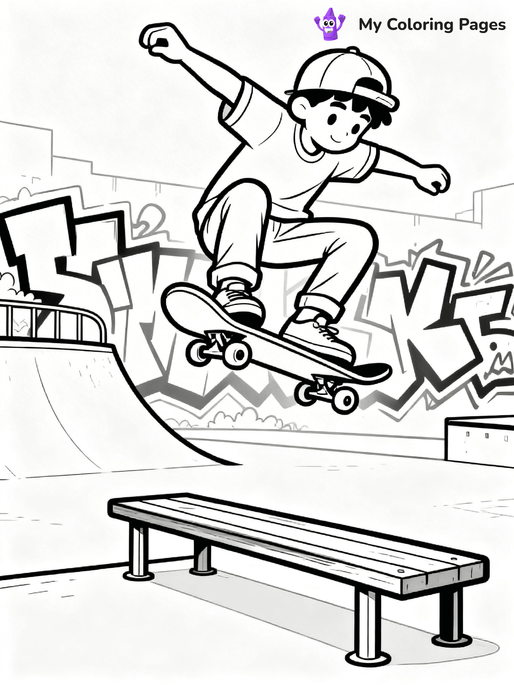 Skateboard Coloring Pages - 104