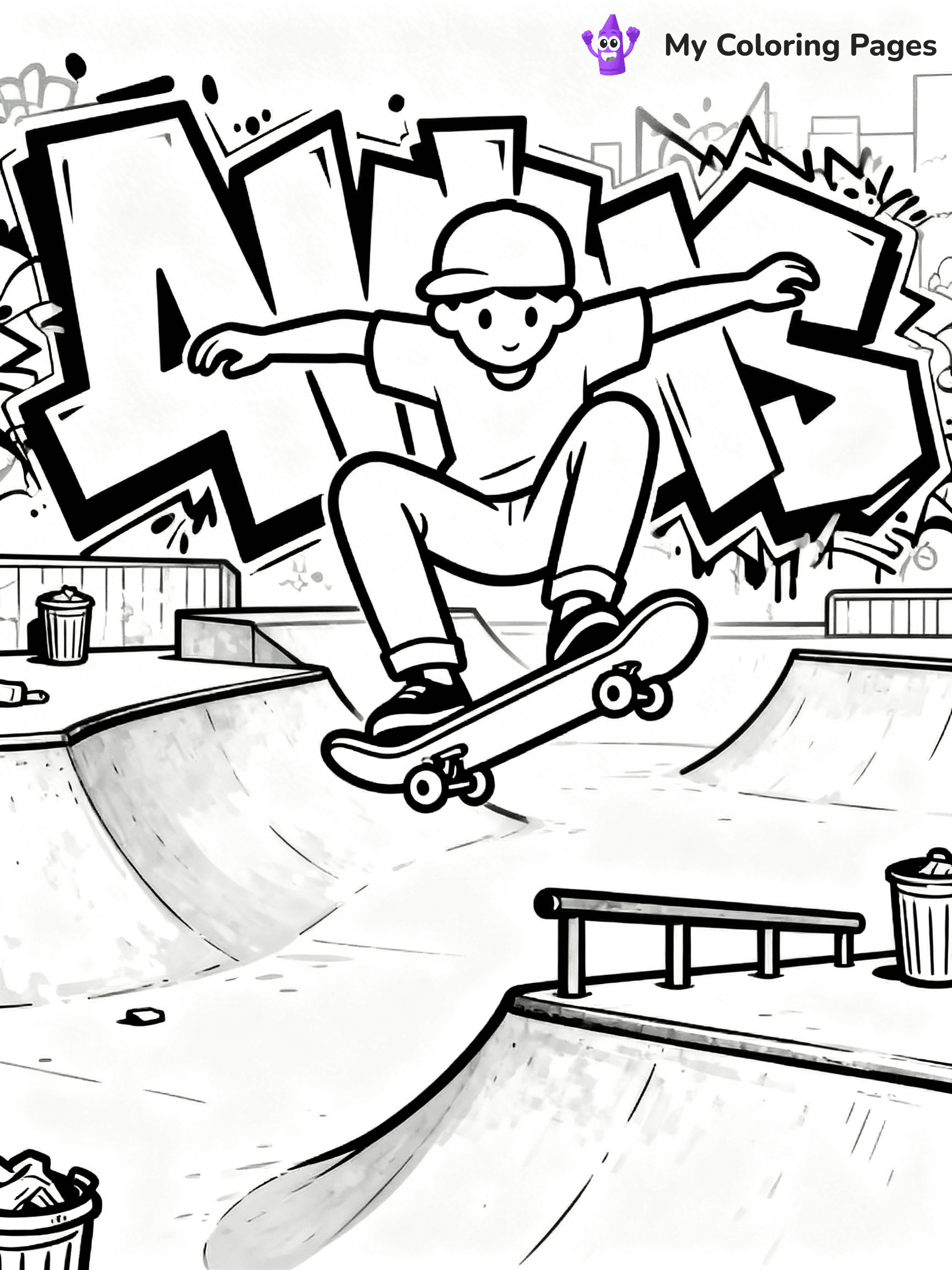 Skateboard Coloring Pages - 103