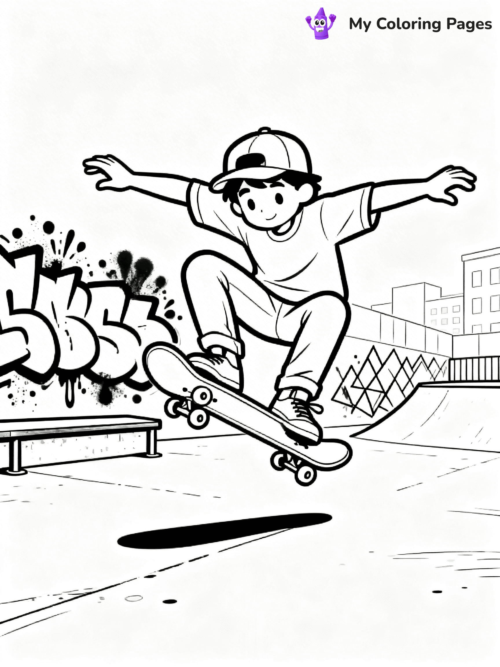 Skateboard Coloring Pages - 102