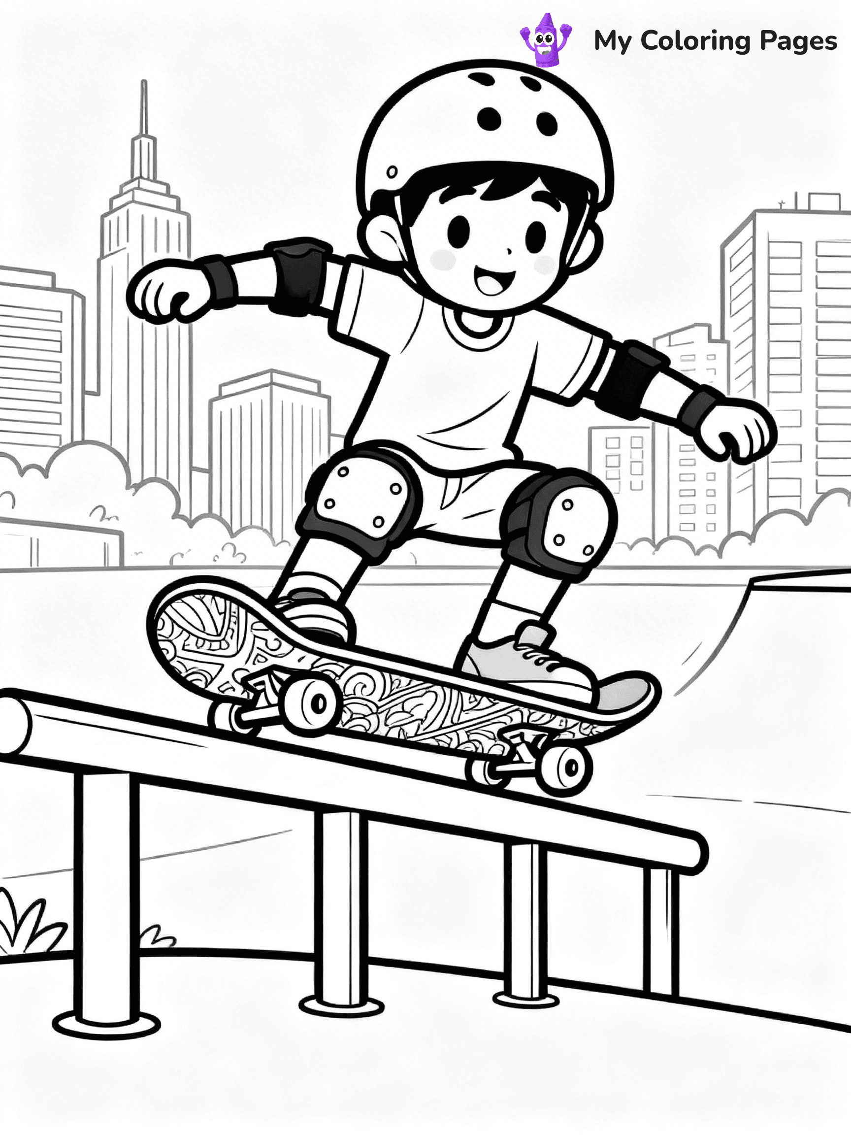 Skateboard Coloring Pages - 99