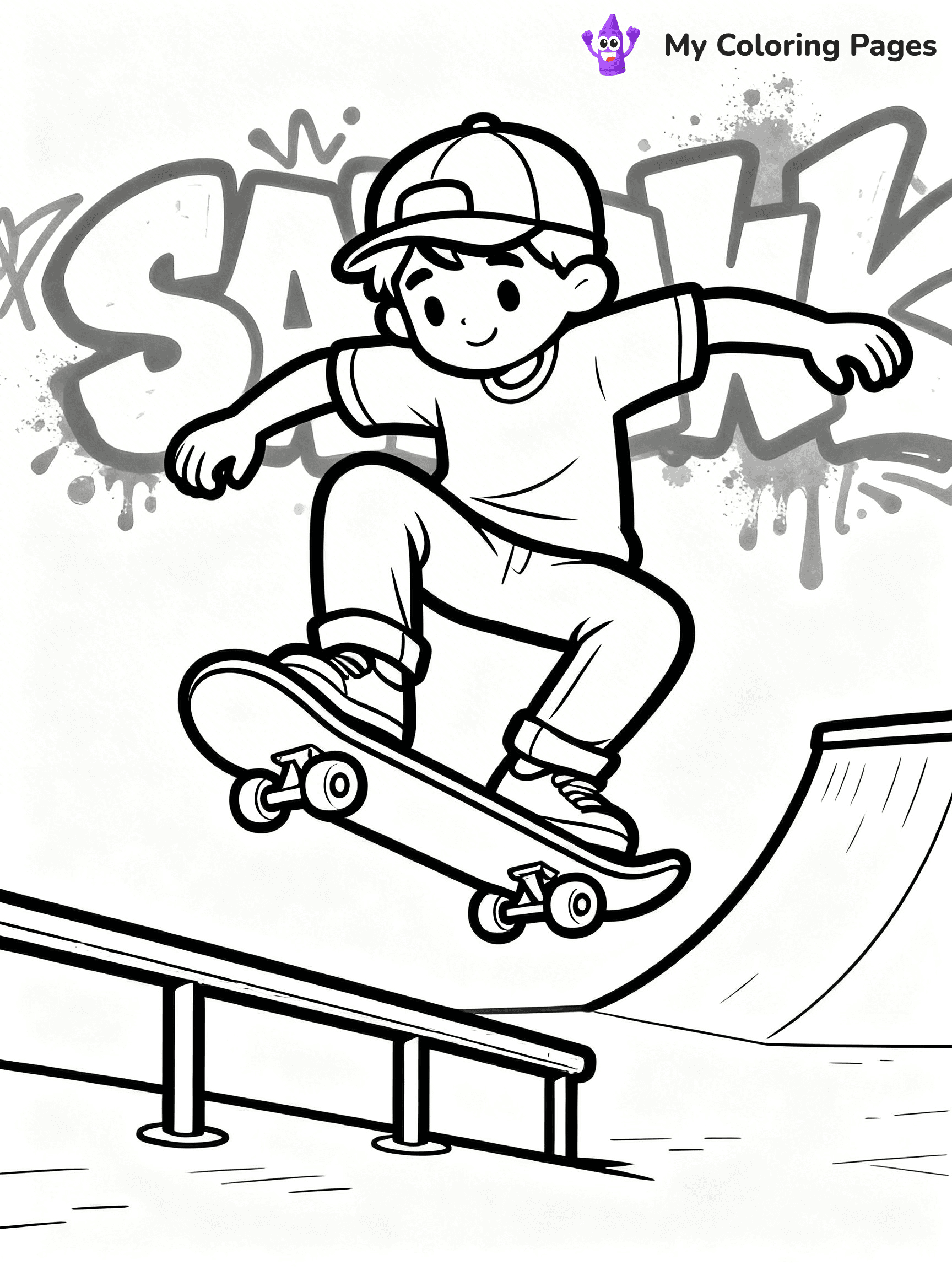 Skateboard Coloring Pages - 96
