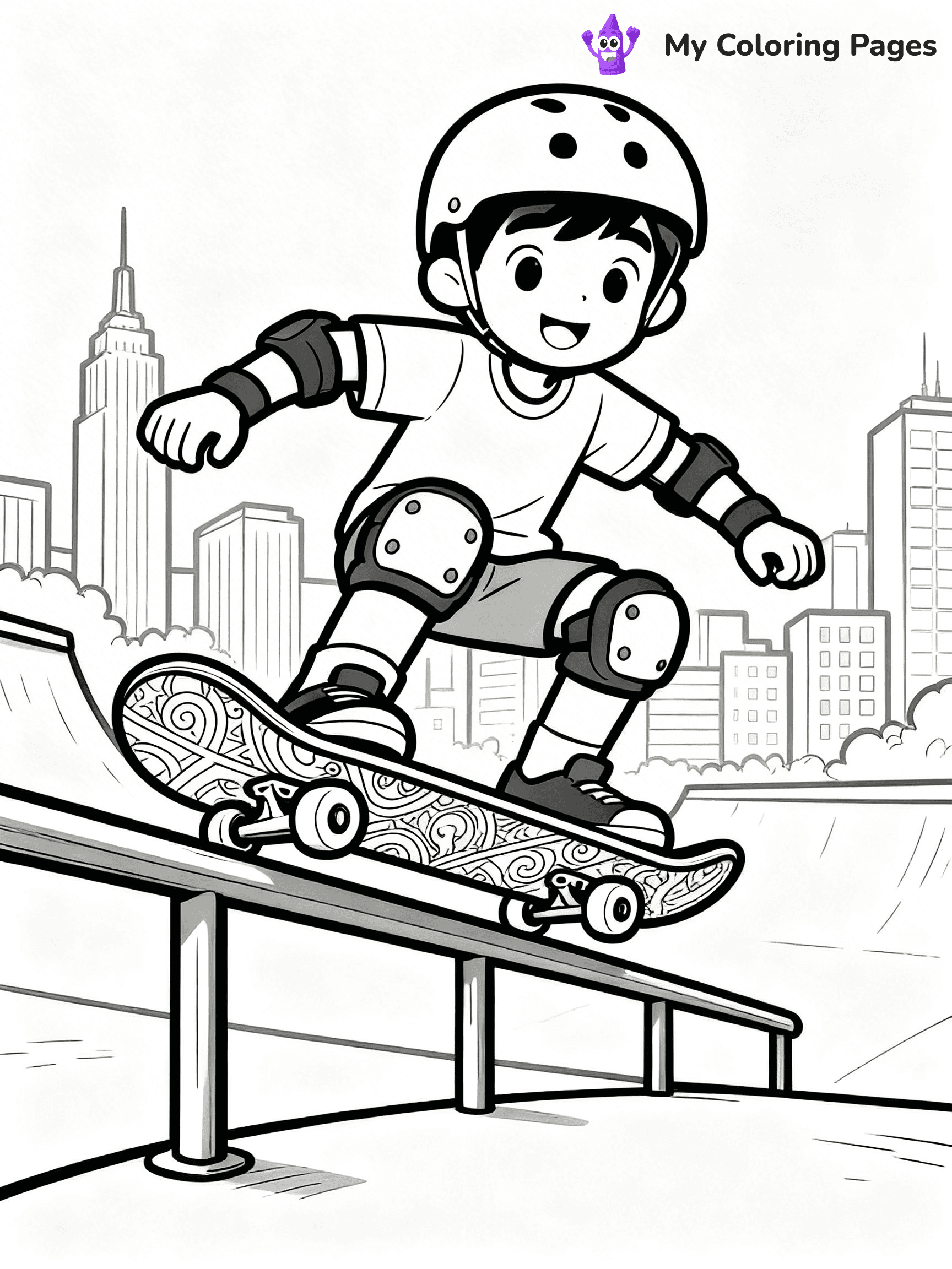 Skateboard Coloring Pages - 95
