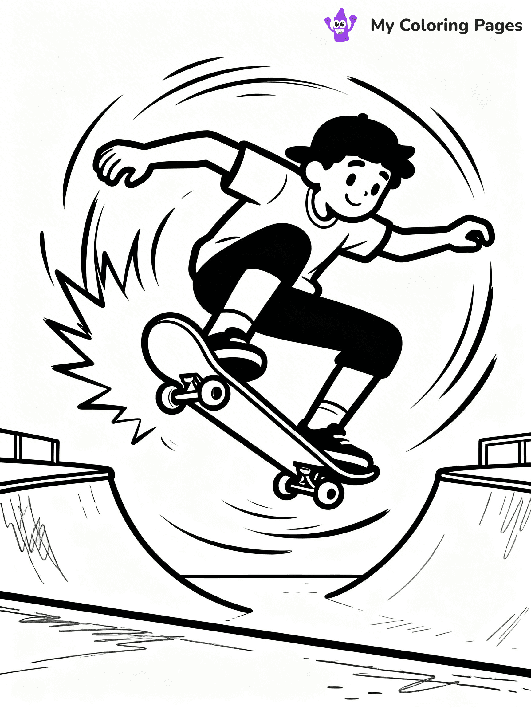 Skateboard Coloring Pages - 86