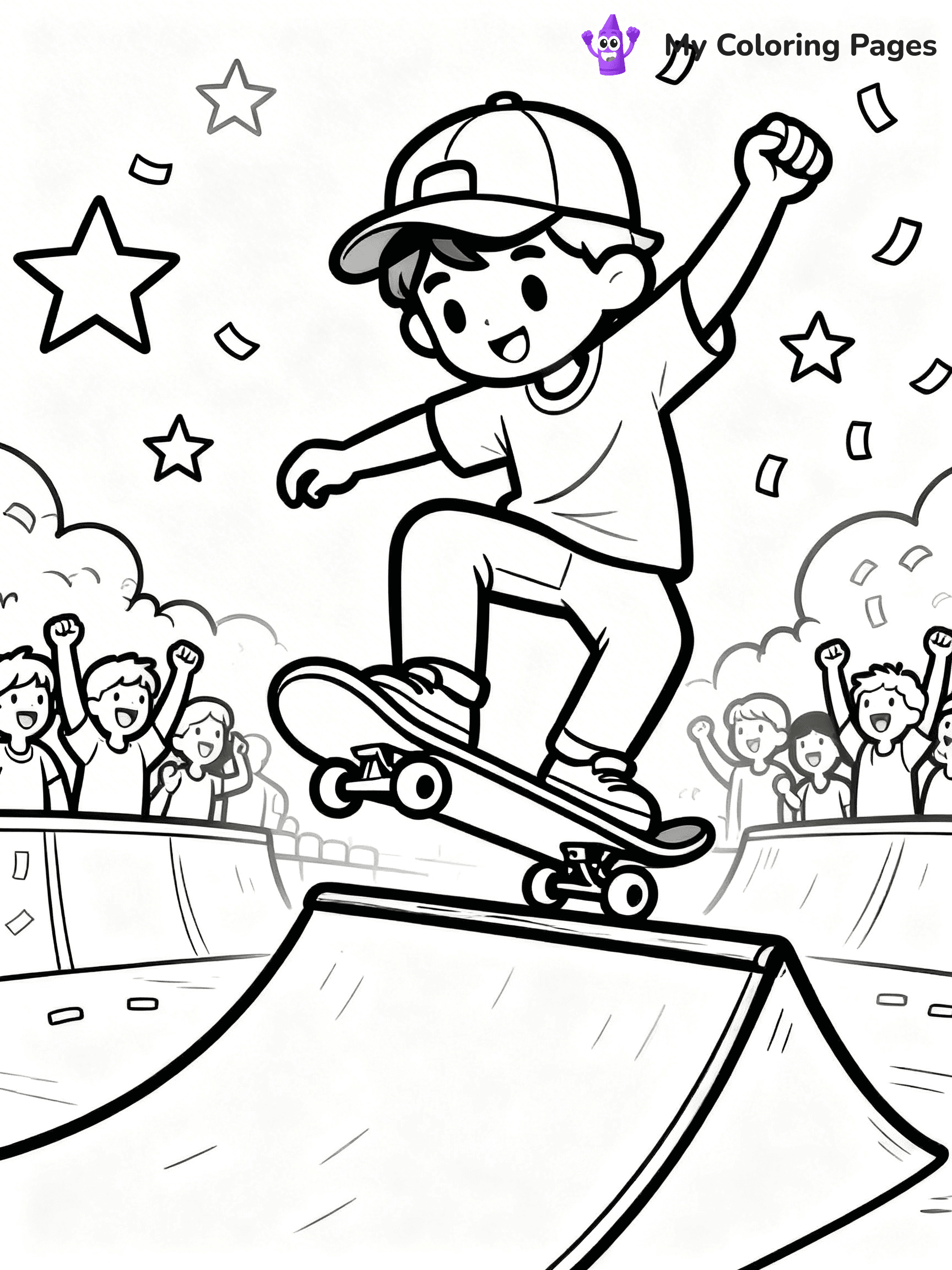 Skateboard Coloring Pages - 75