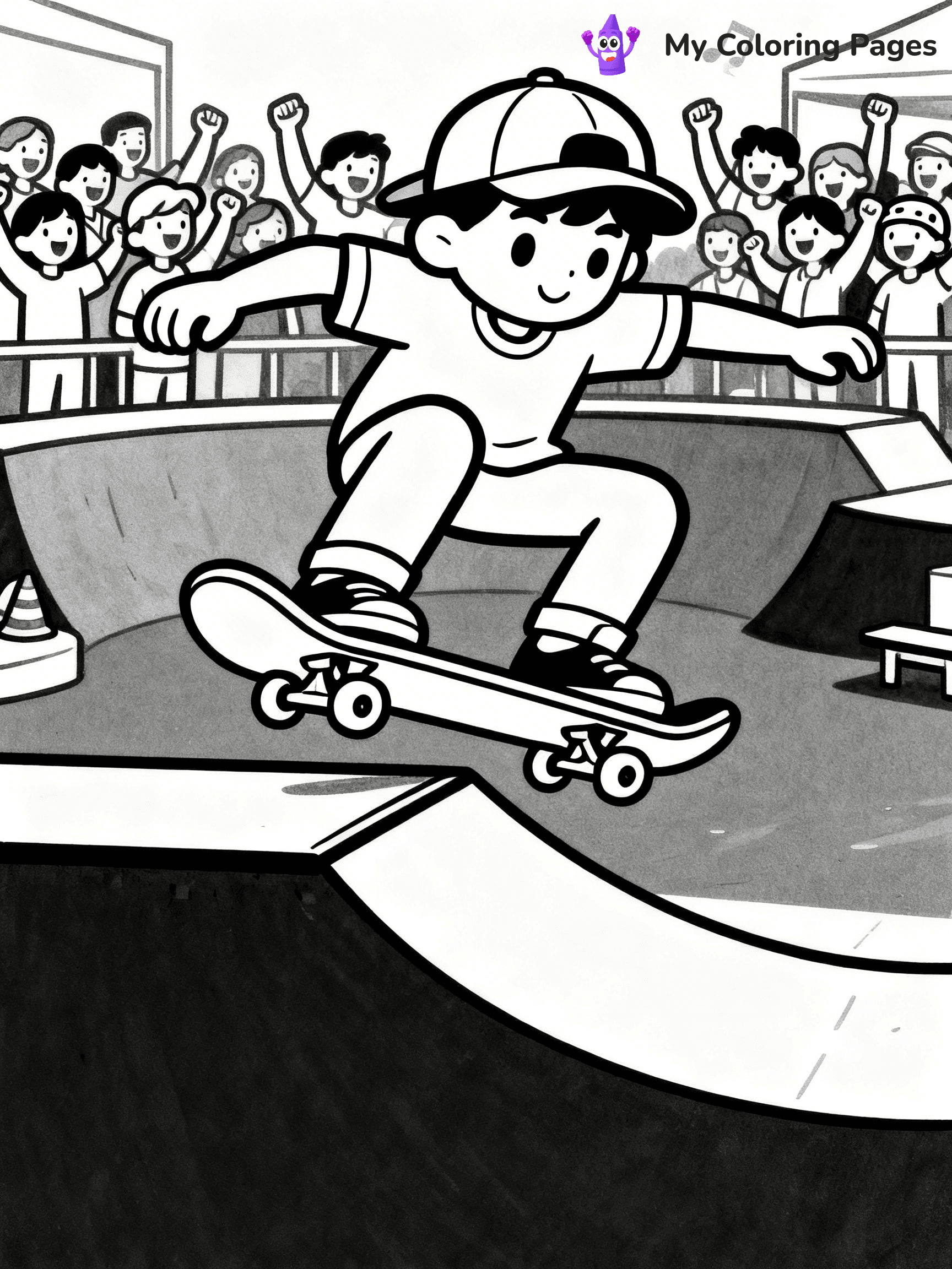 Skateboard Coloring Pages - 74