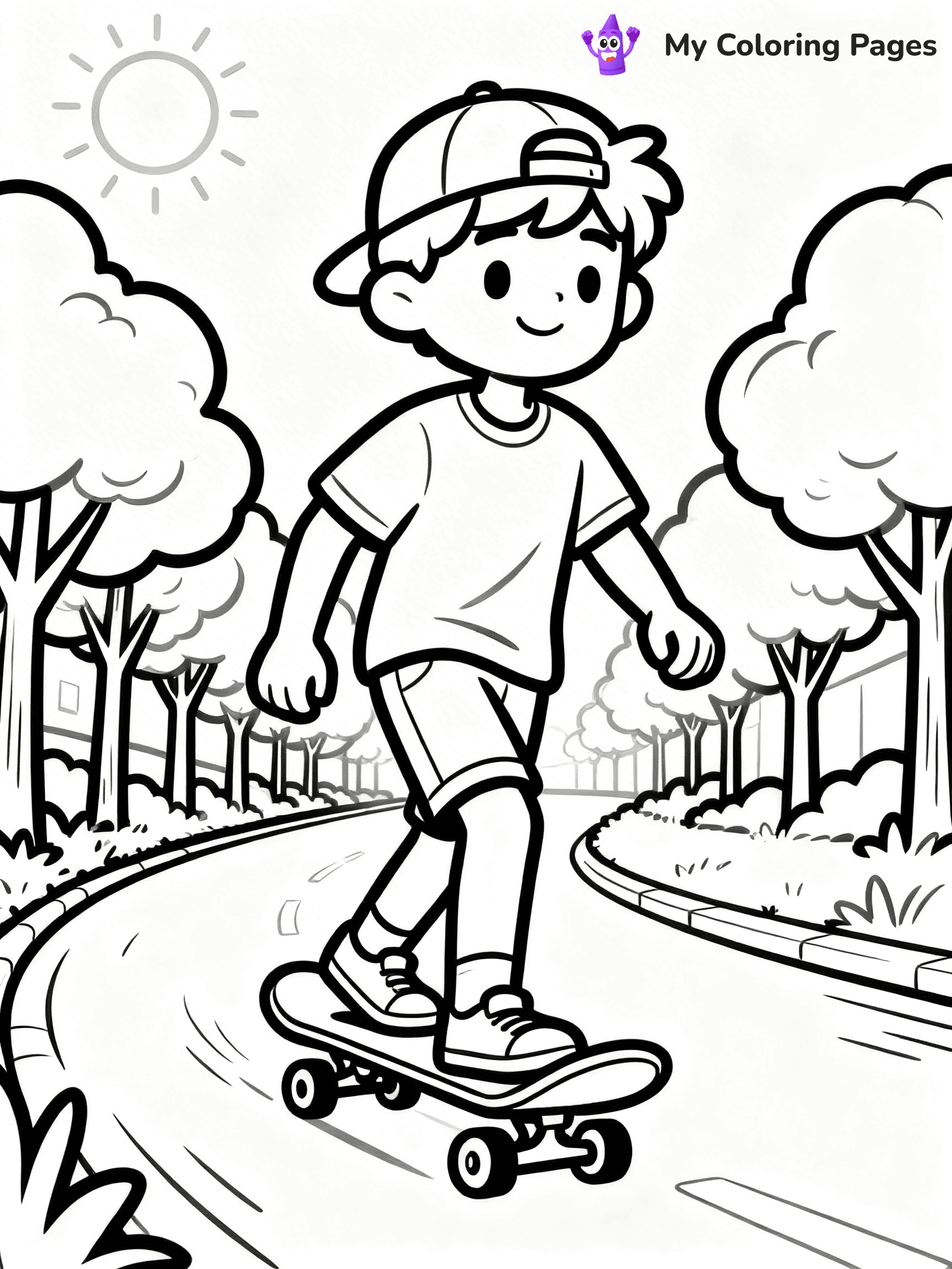 Skateboard Coloring Pages - 67