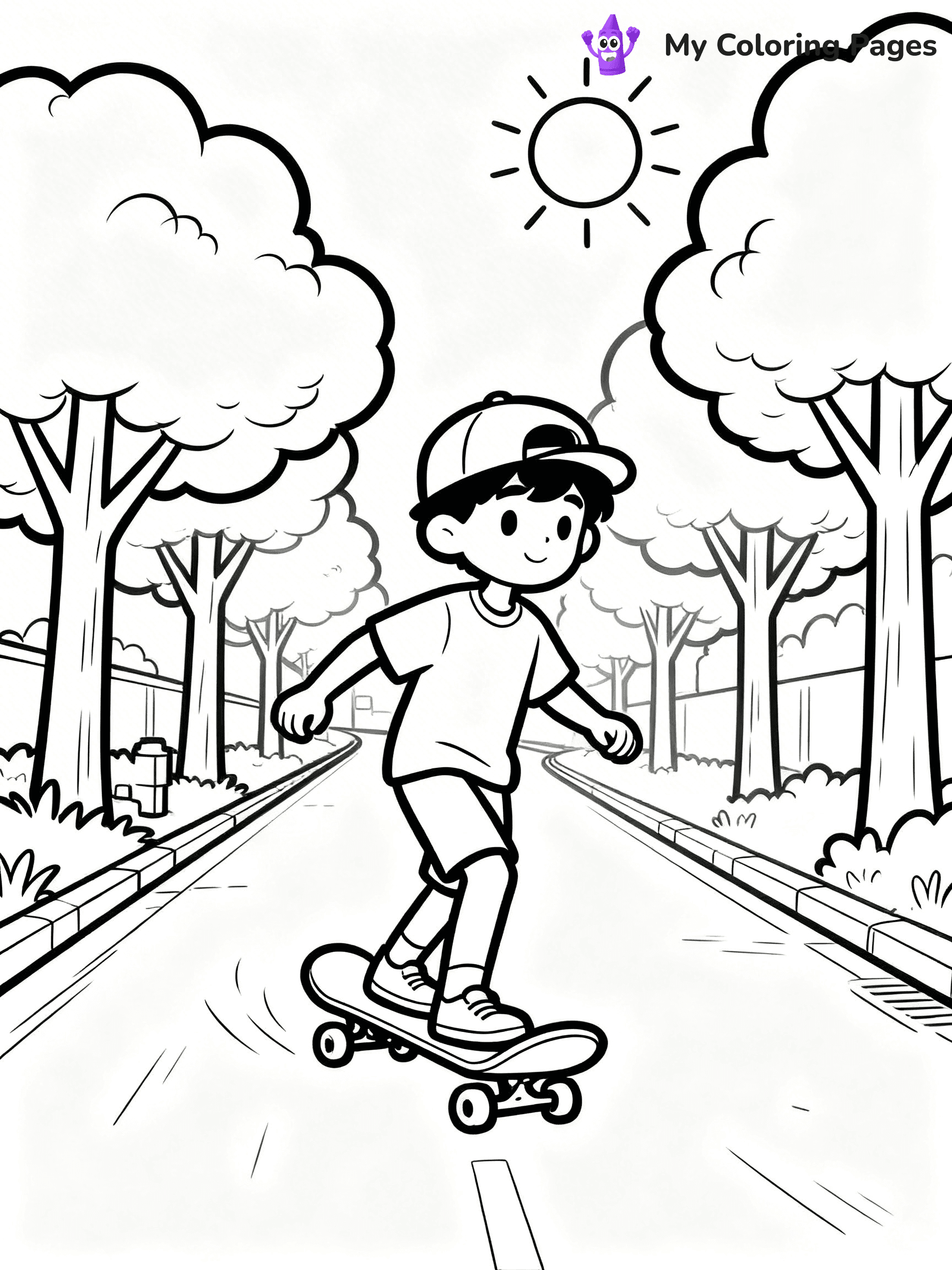 Skateboard Coloring Pages - 65