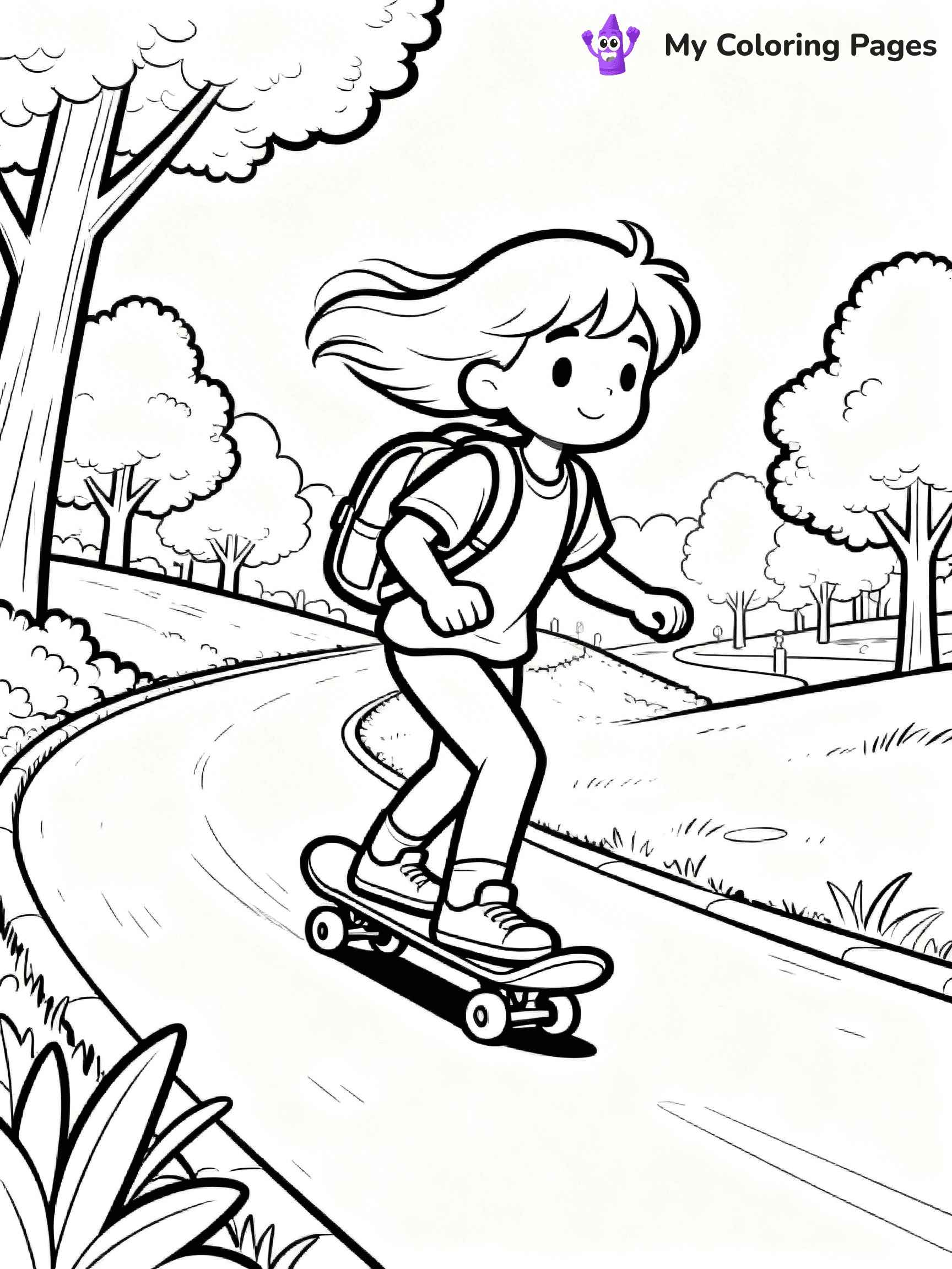 Skateboard Coloring Pages - 56