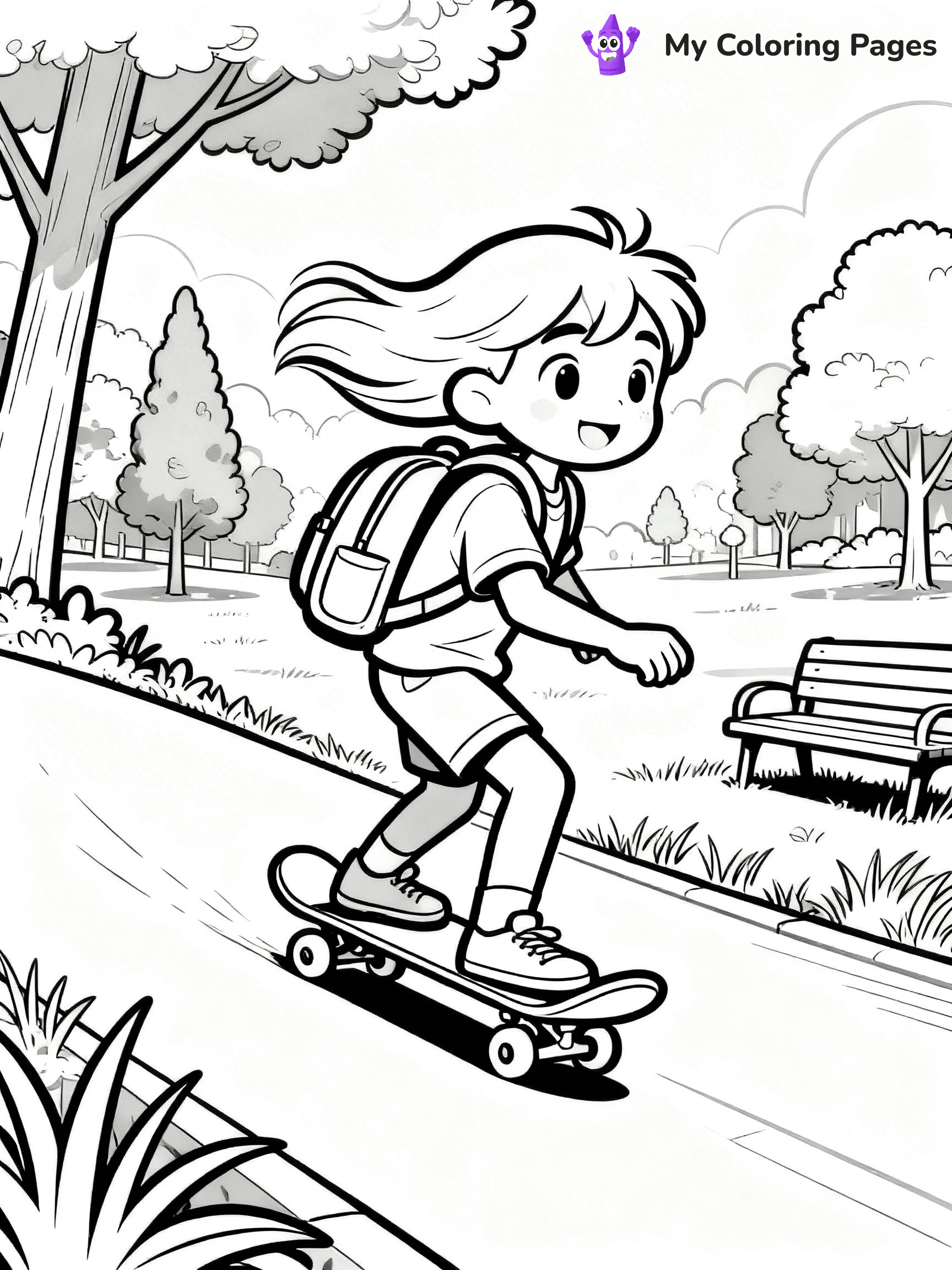 Skateboard Coloring Pages - 55