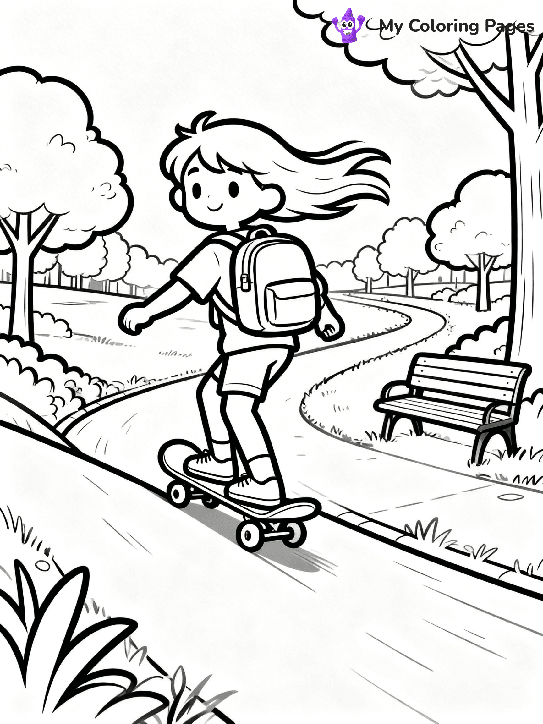 Skateboard Coloring Pages - 53