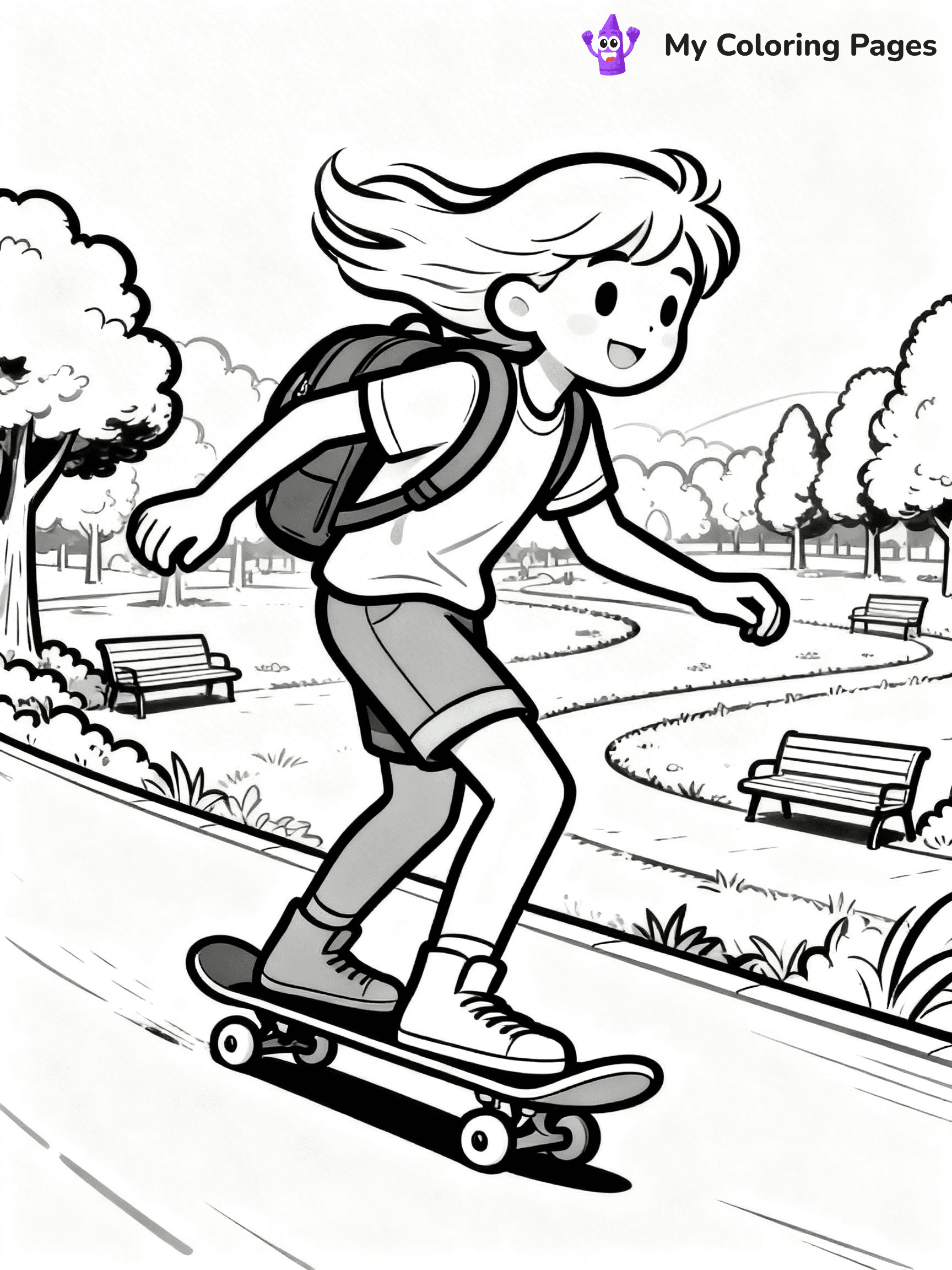 Skateboard Coloring Pages - 51
