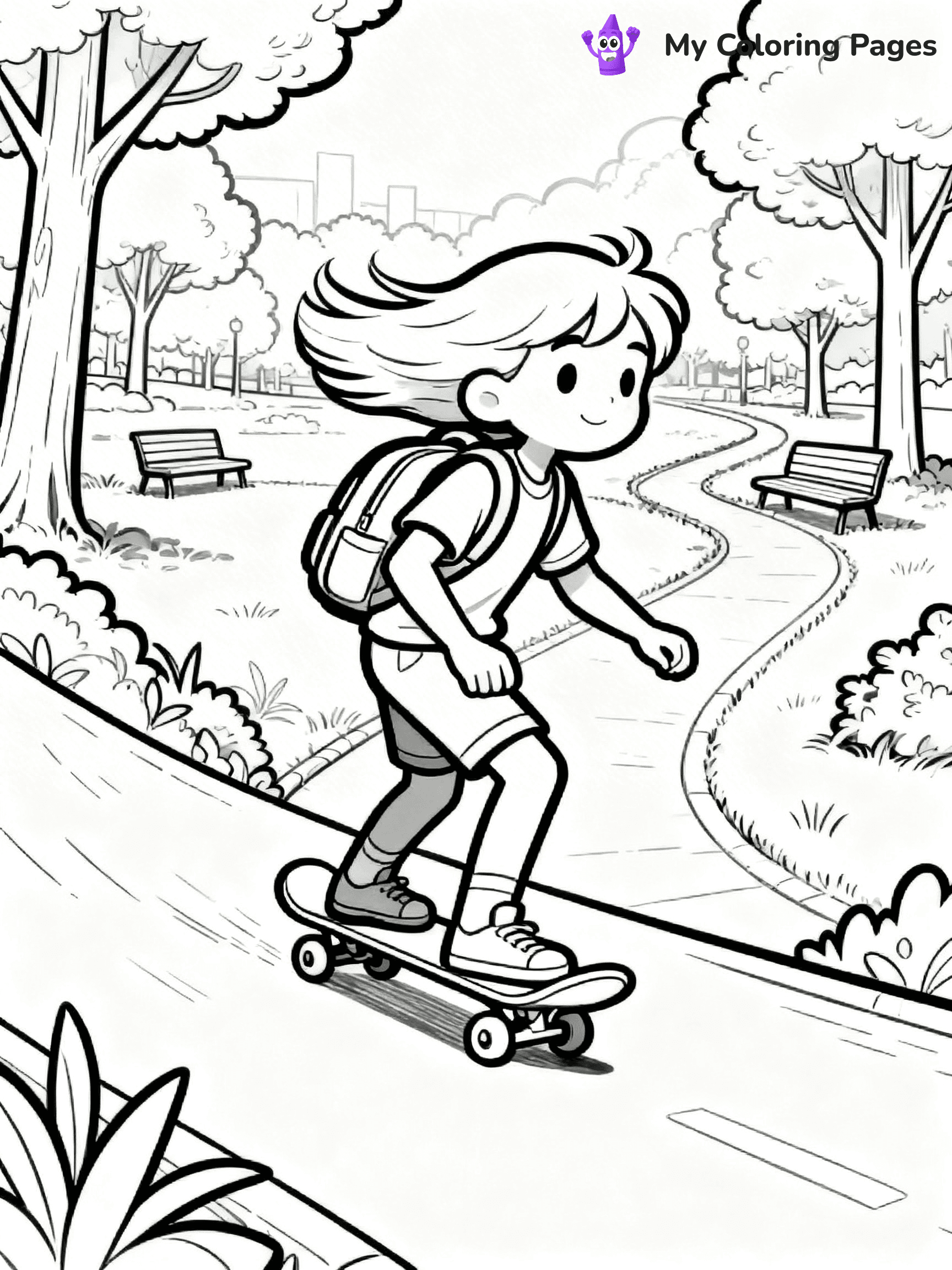 Skateboard Coloring Pages - 50