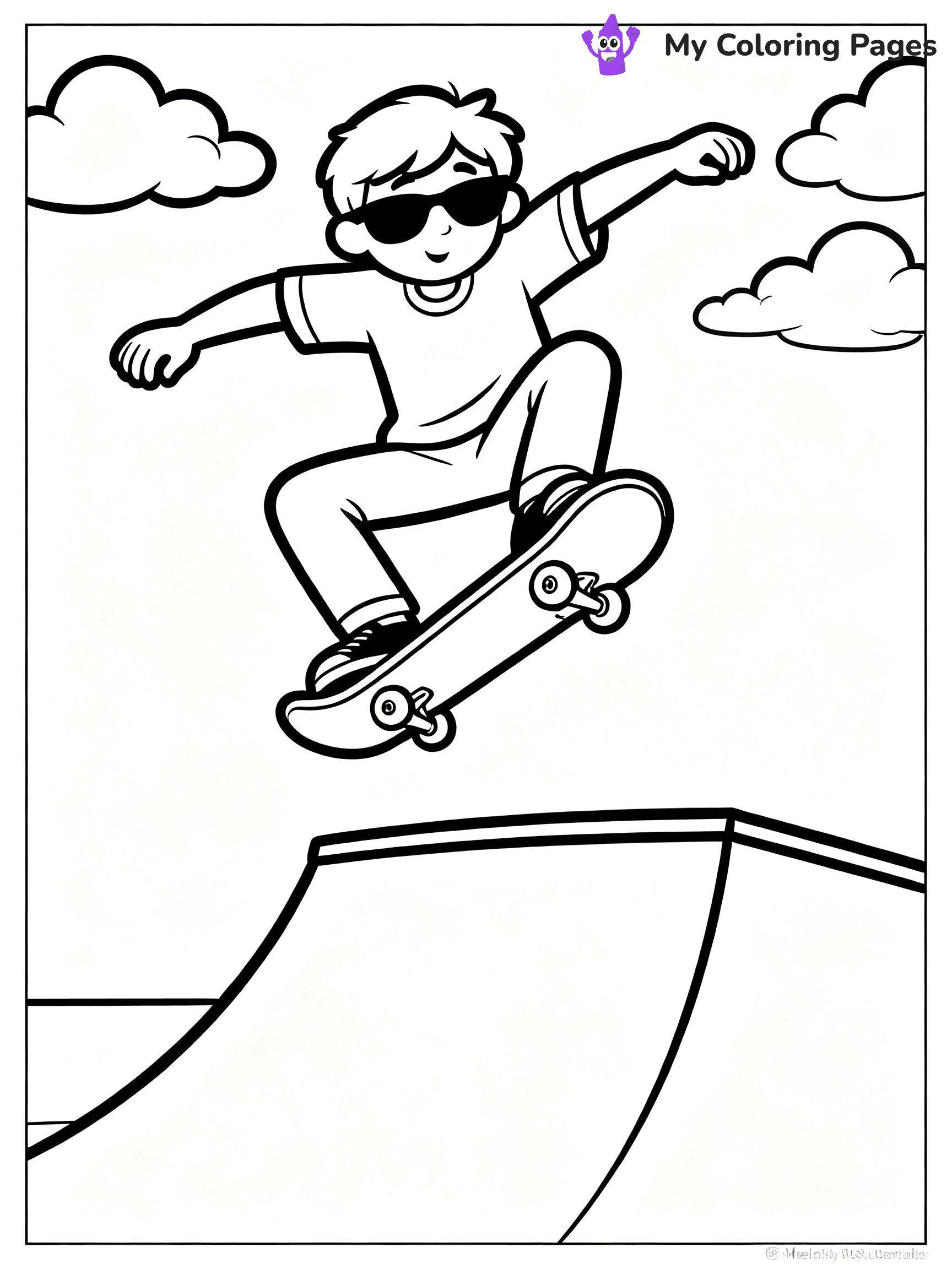 Skateboard Coloring Pages - 37