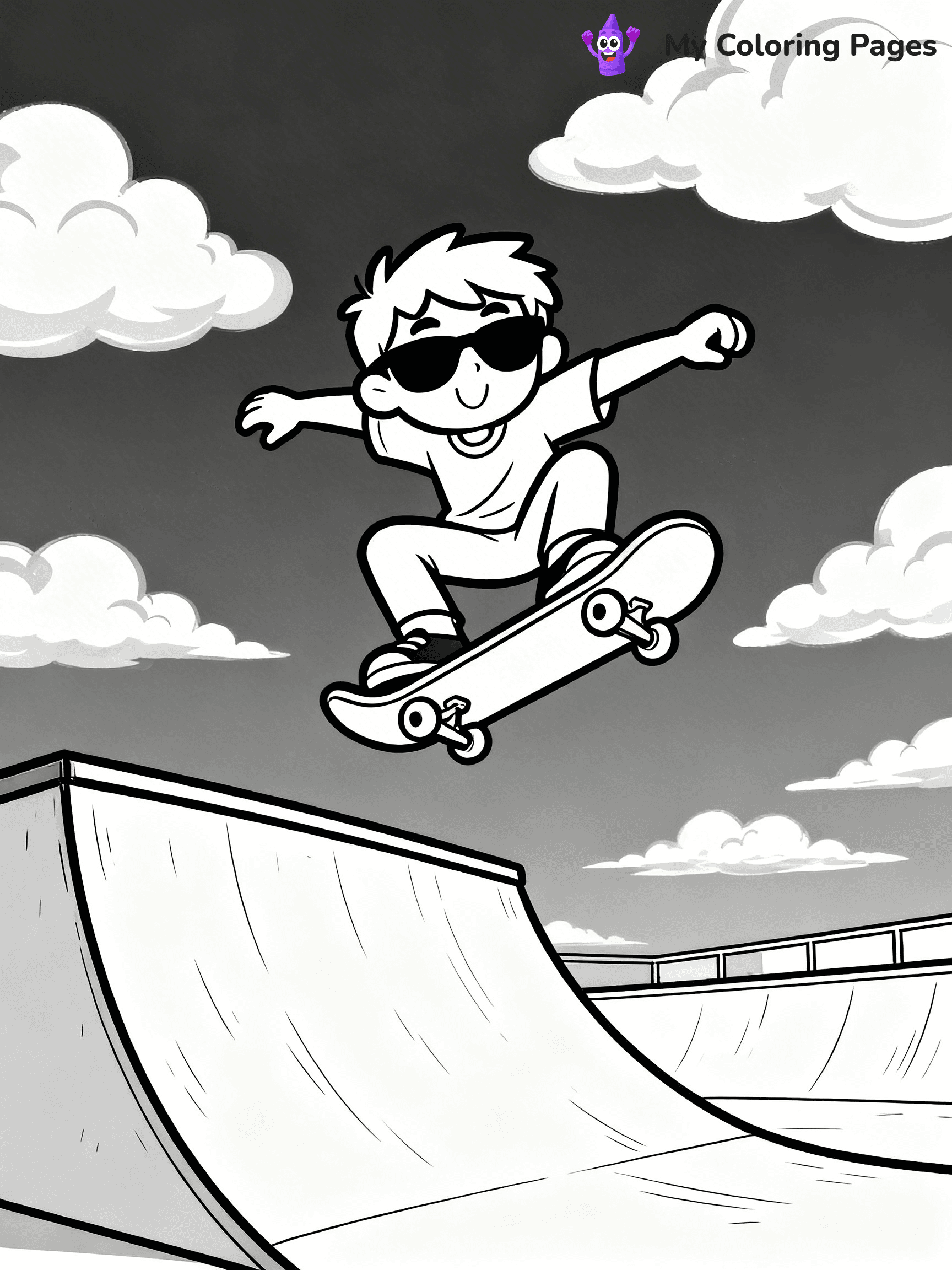 Skateboard Coloring Pages - 33