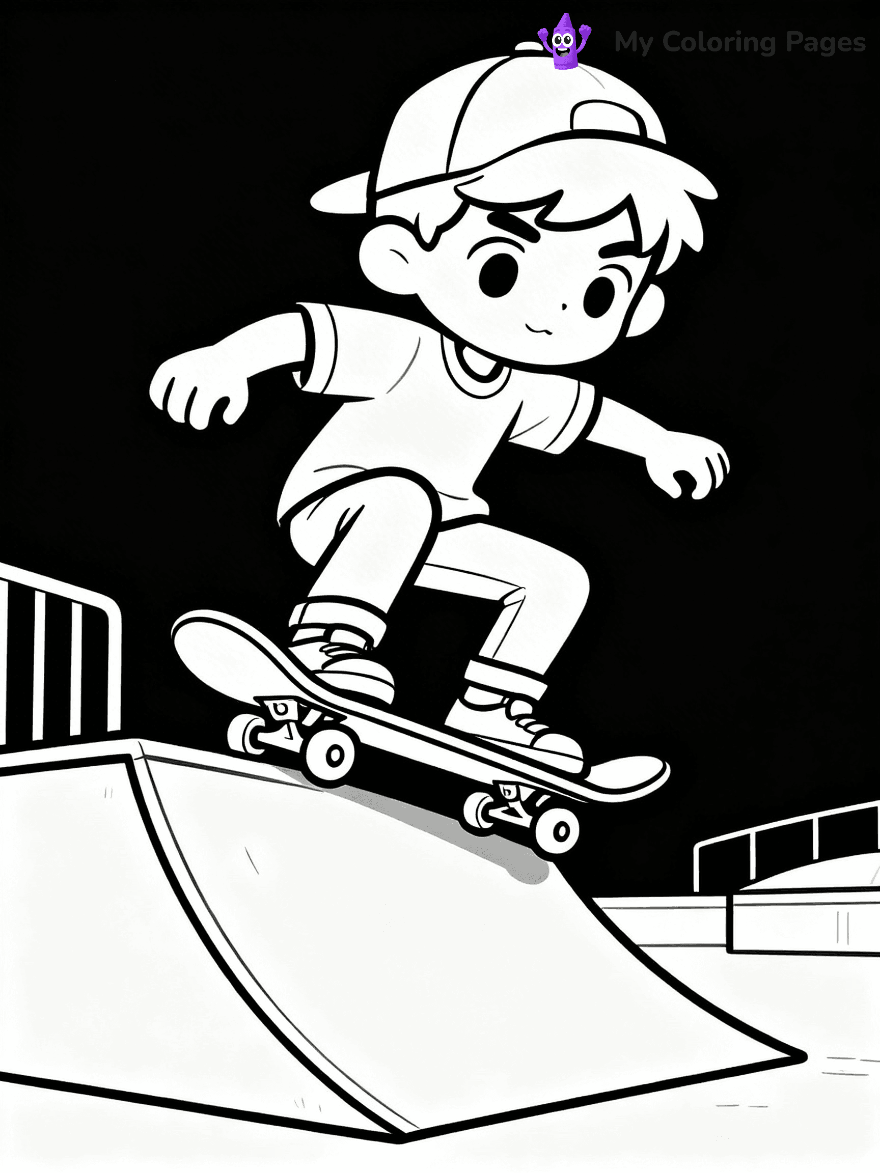 Skateboard Coloring Pages - 26