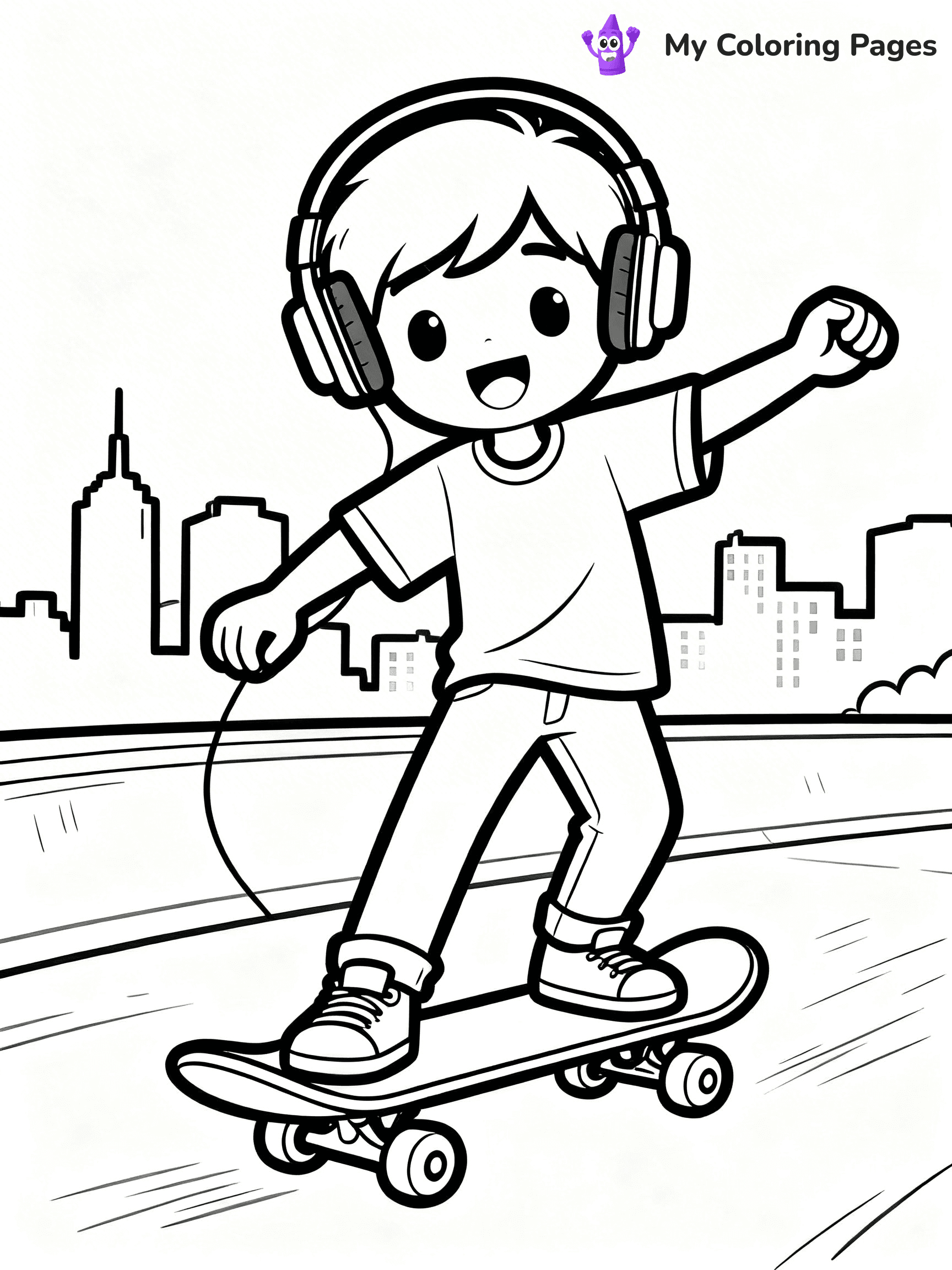 Skateboard Coloring Pages - 20