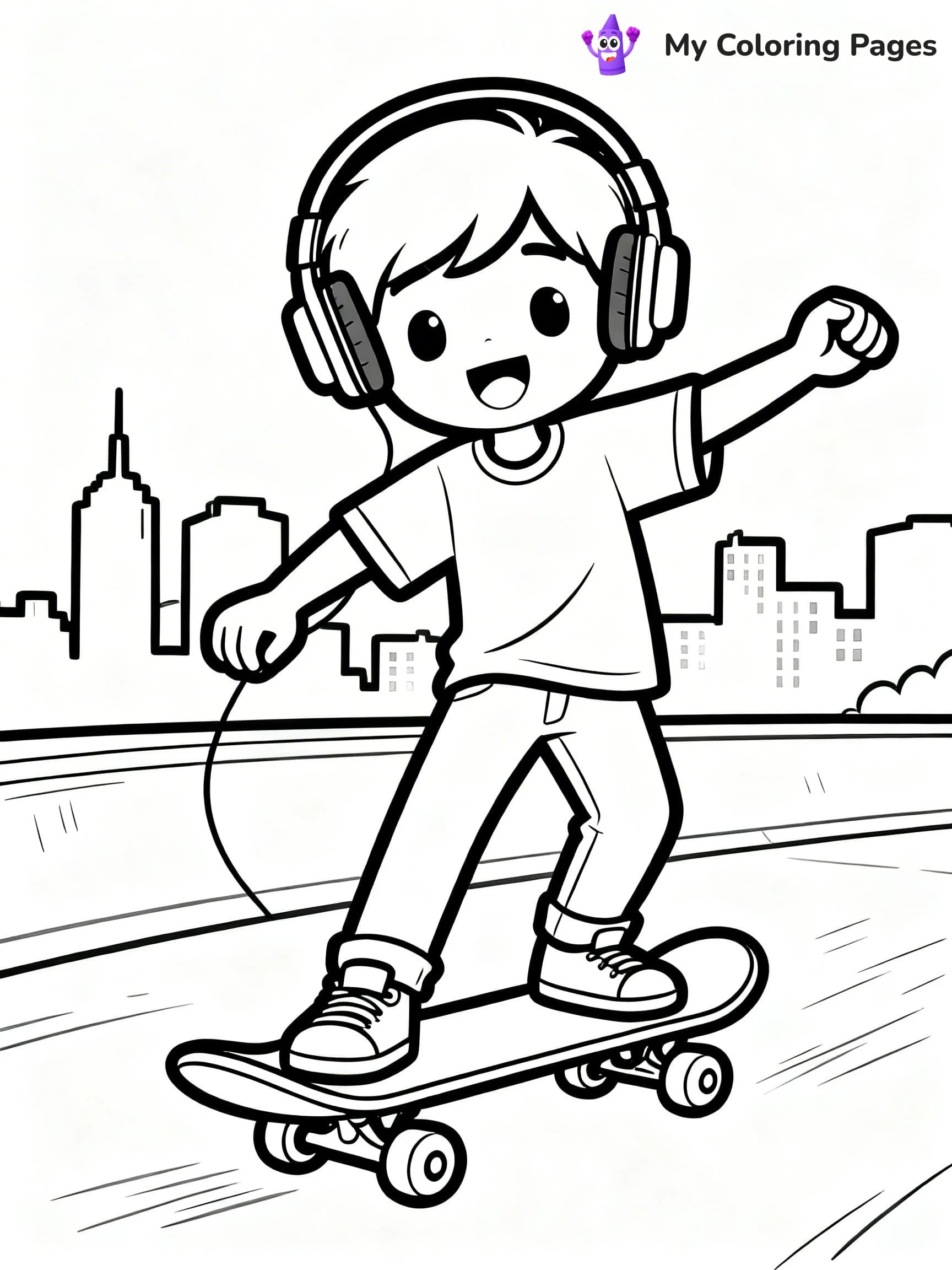 Skateboard Coloring Pages - 20