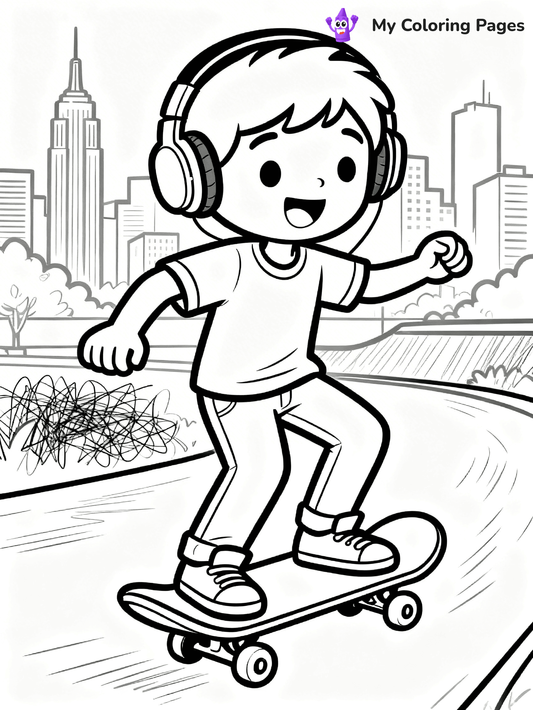 Skateboard Coloring Pages - 18