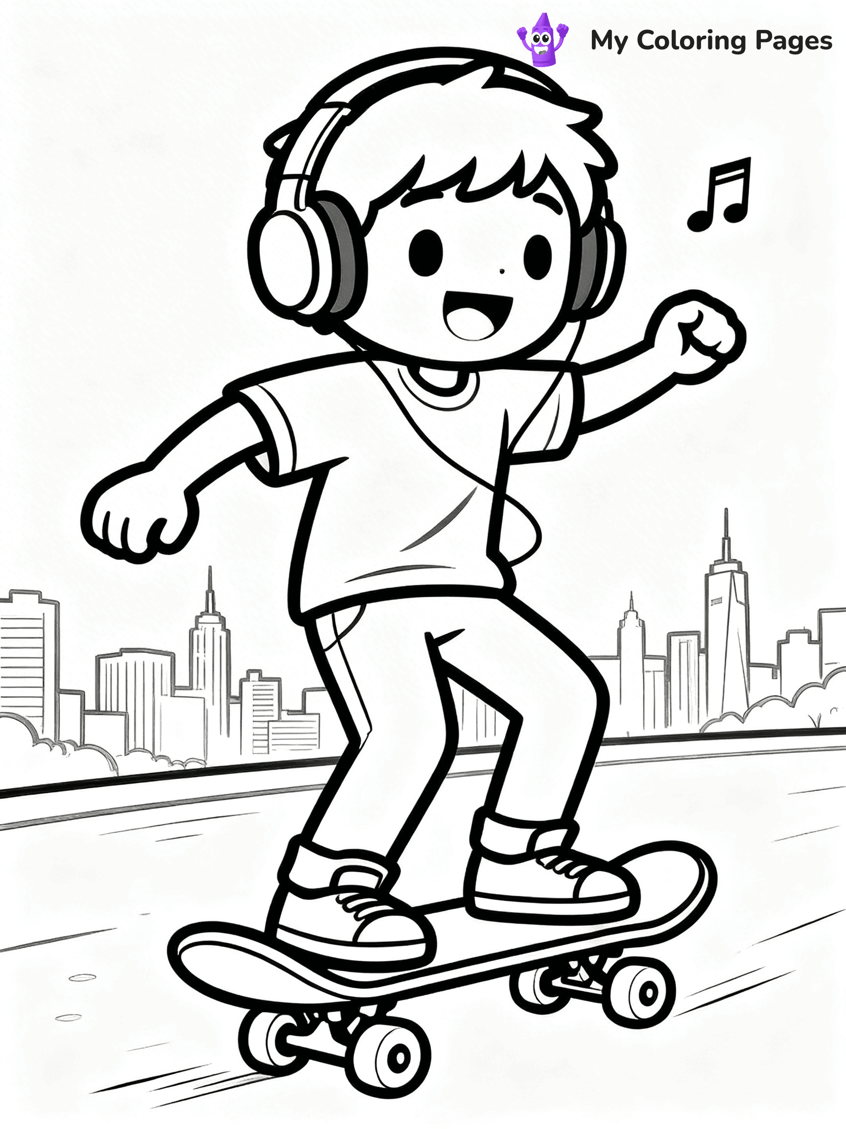 Skateboard Coloring Pages - 17
