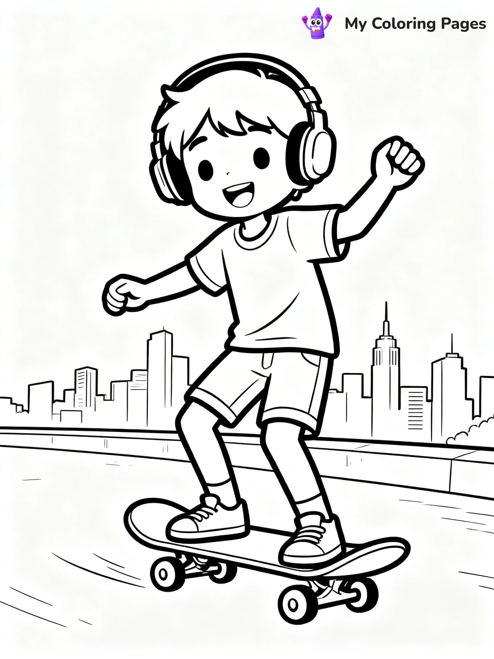 Skateboard Coloring Pages - 16