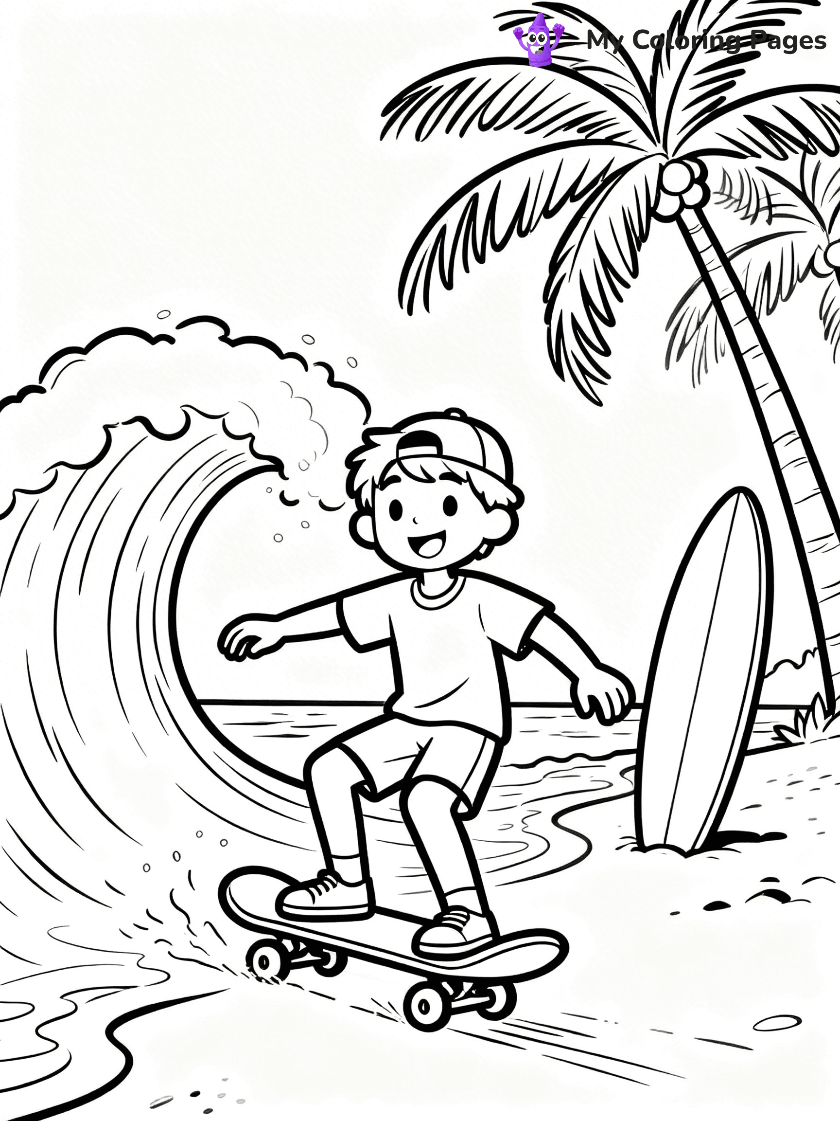 Skateboard Coloring Pages - 12