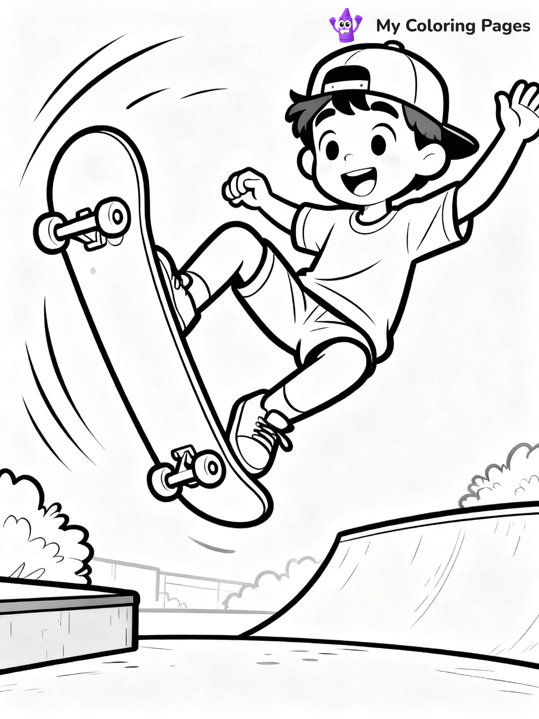 Skateboard Coloring Pages - 1