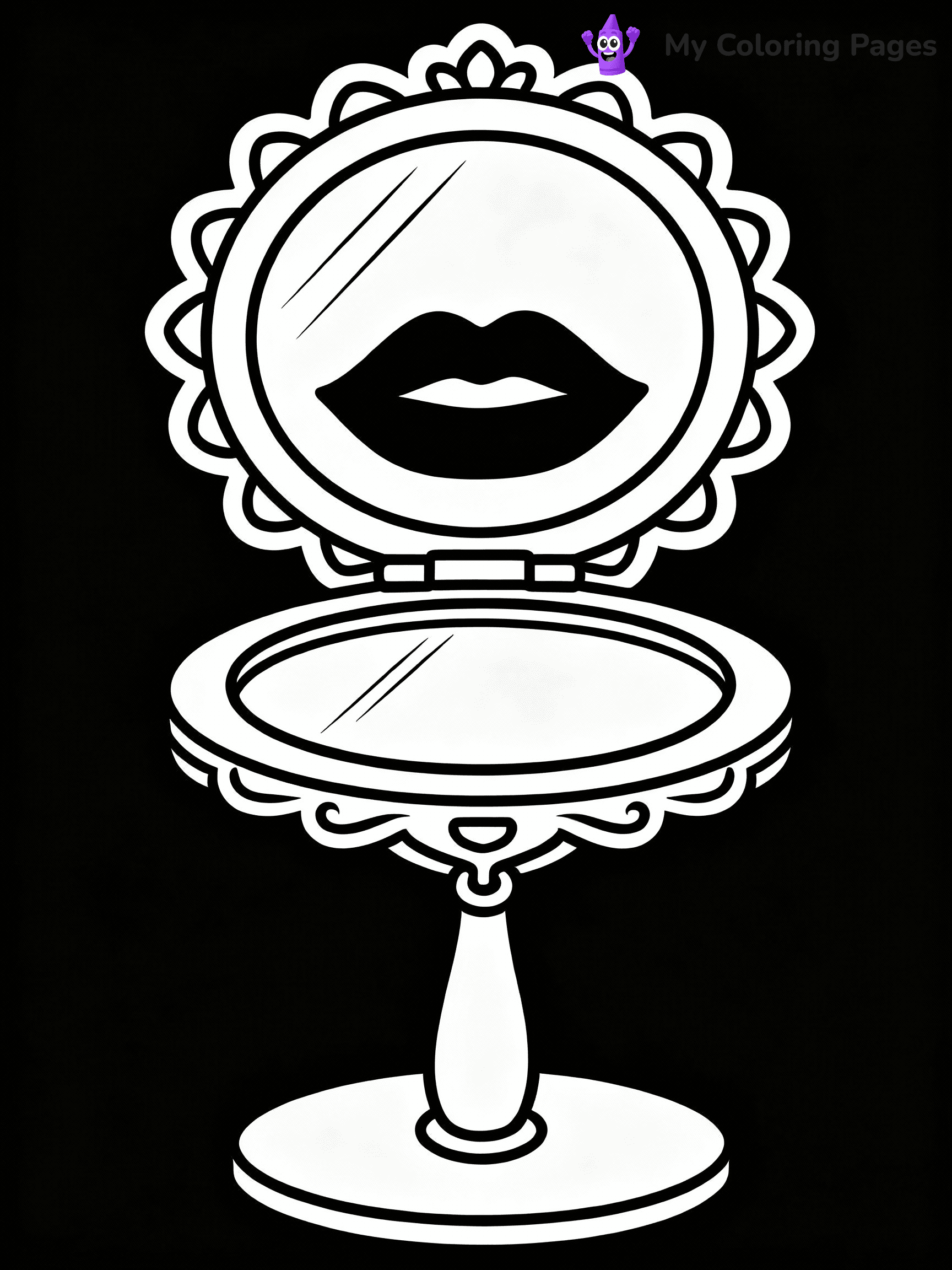 Makeup Coloring Pages - 8