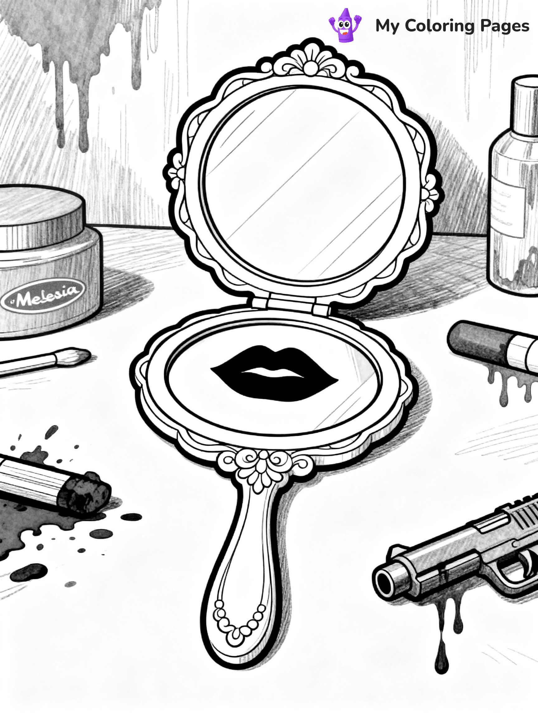 Makeup Coloring Pages - 5