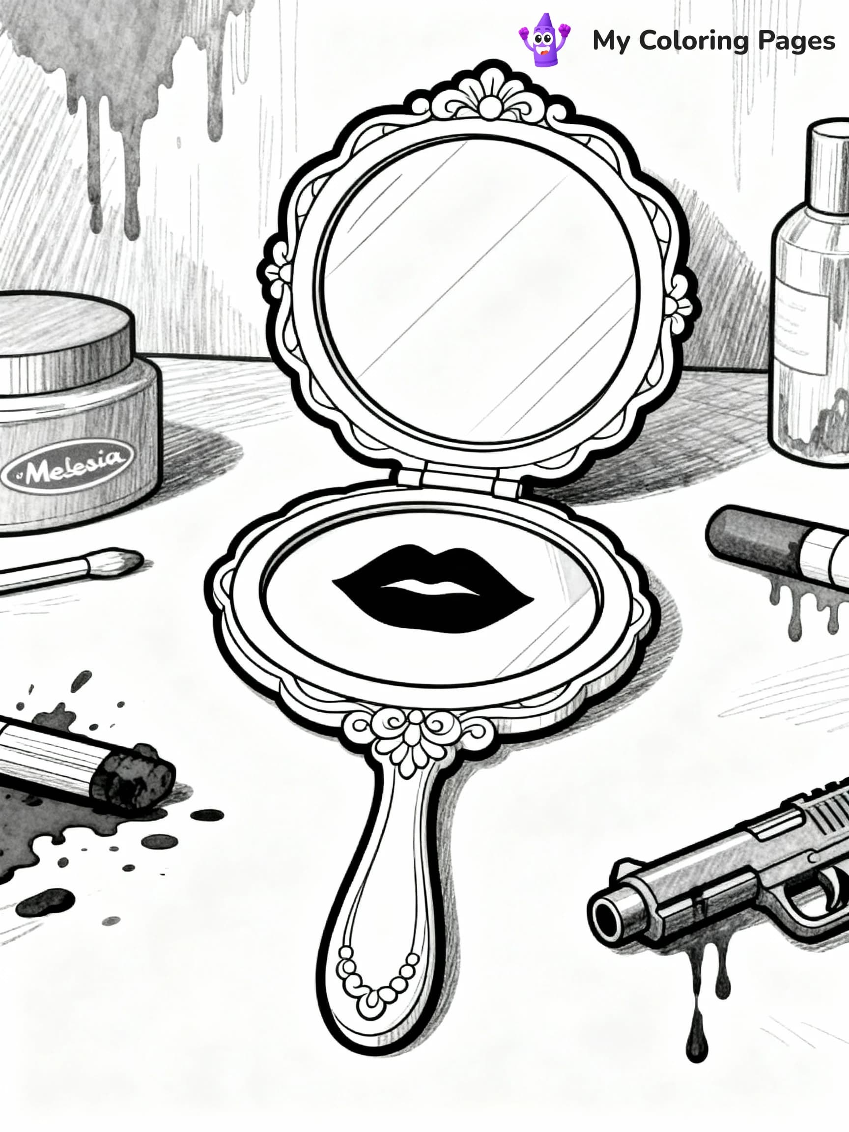 Makeup Coloring Pages - 5