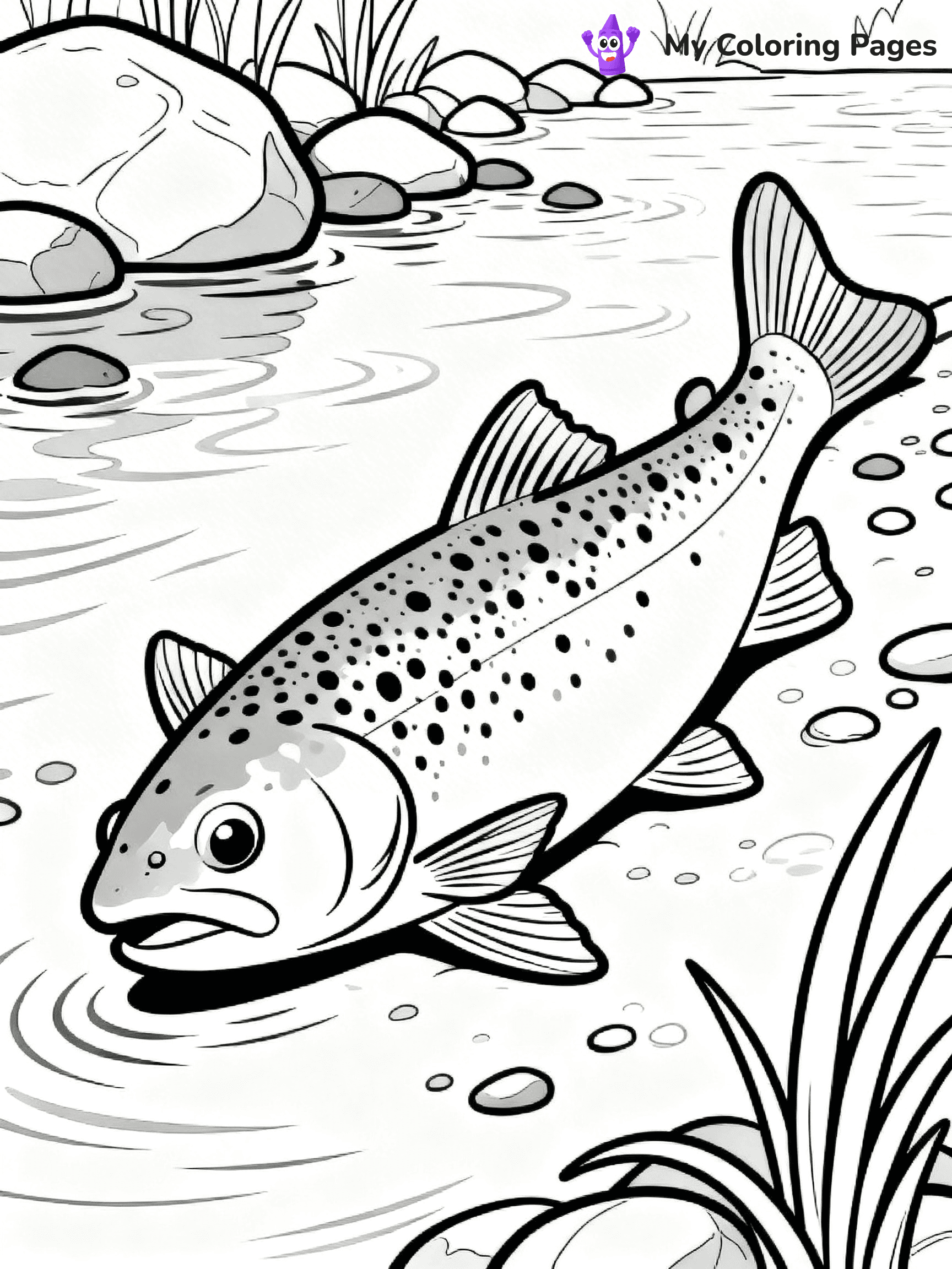 Trout Coloring Pages - 24