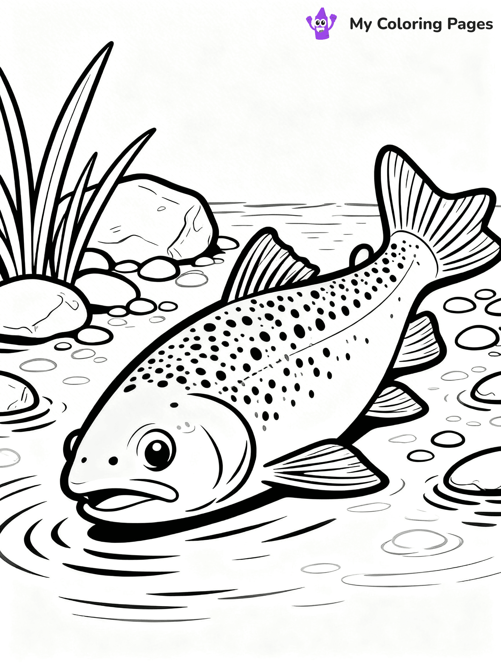Trout Coloring Pages - 23
